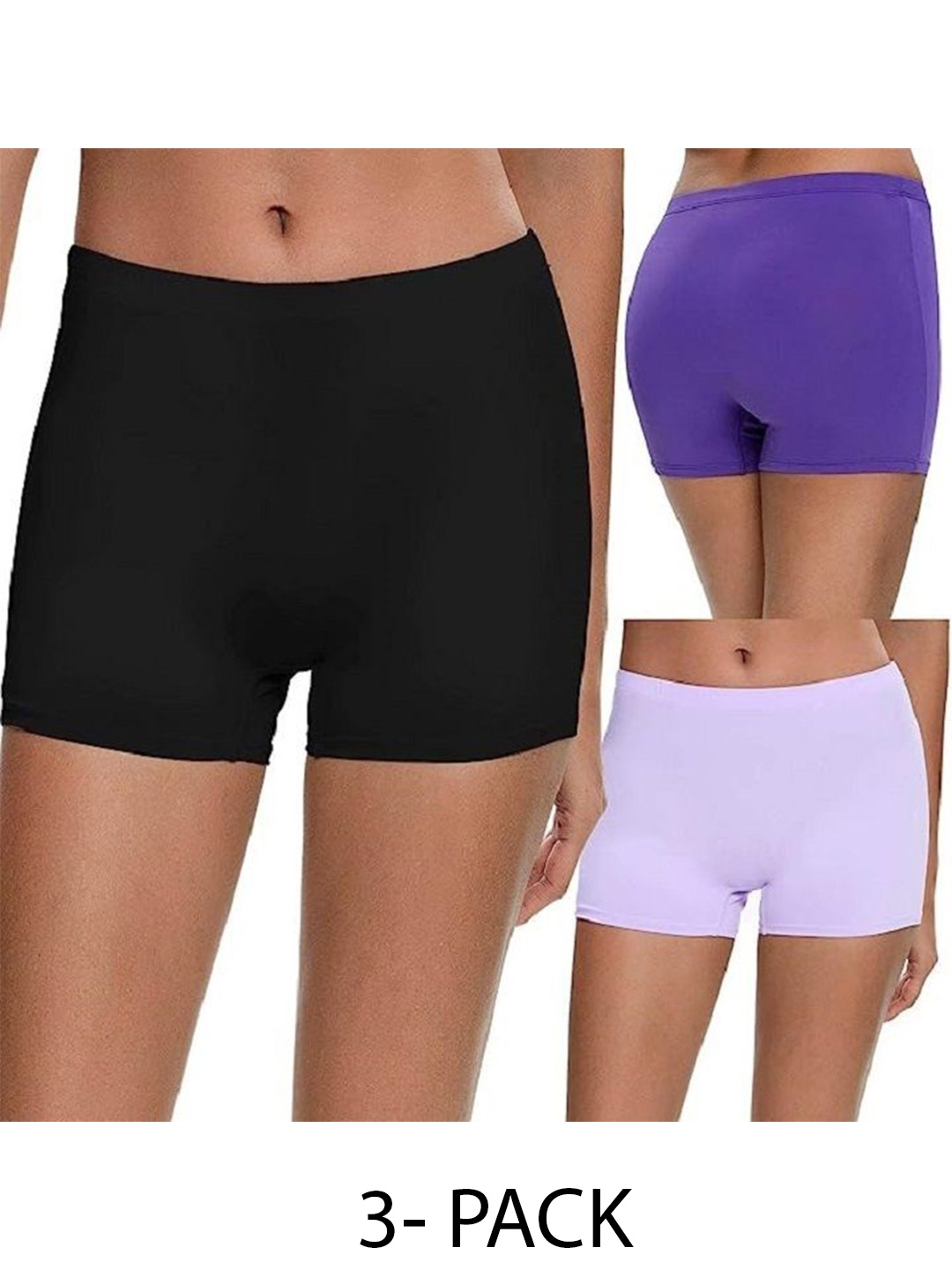 

Diving Deep Women Pack of 3 Assorted Cotton Boy Shorts Briefs