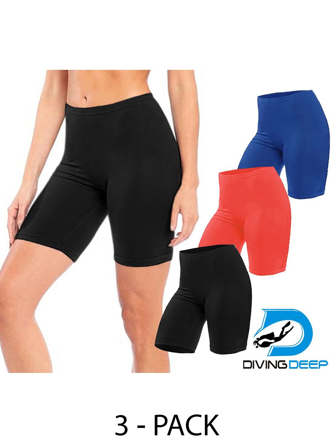 

Diving Deep Women Pack of 3 Boy Shorts Briefs, Assorted