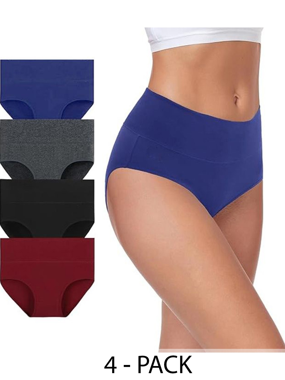 

Diving Deep Women Pack of 4 Cotton Hipster Briefs, Assorted