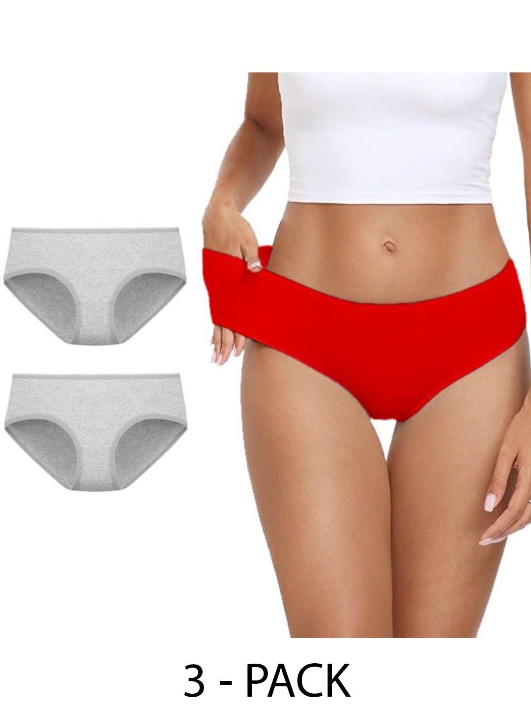 

Diving Deep Women Pack of 3 Hipster Briefs, Assorted