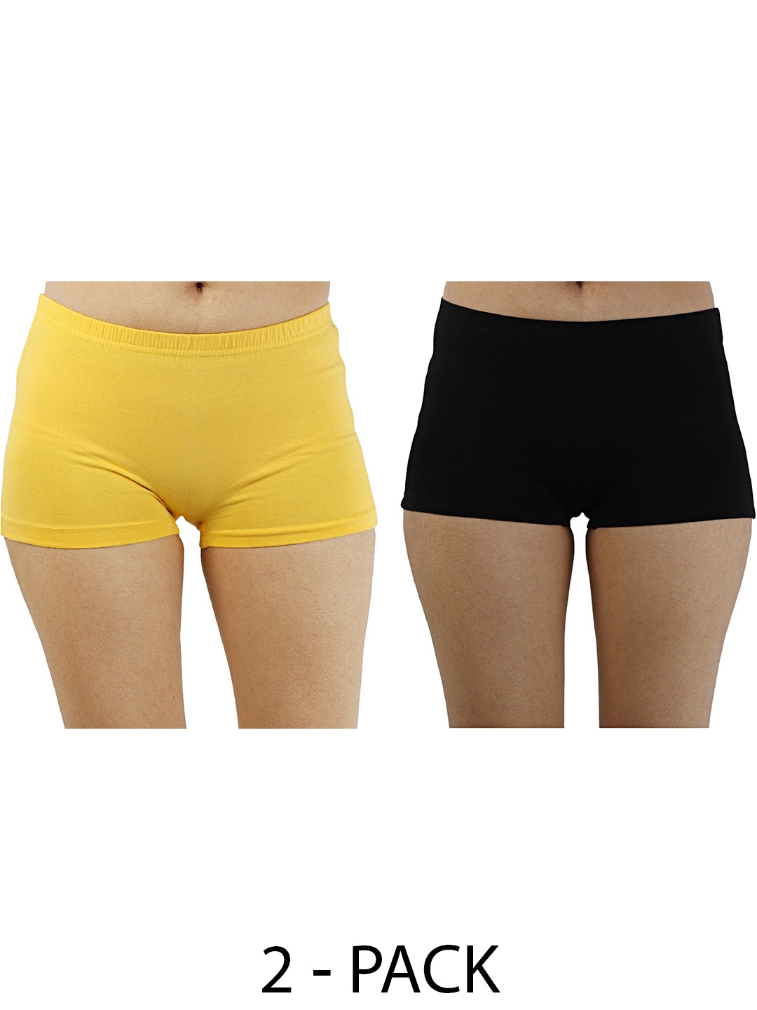 

Diving Deep Women Pack of 2 Boy Shorts Briefs, Yellow