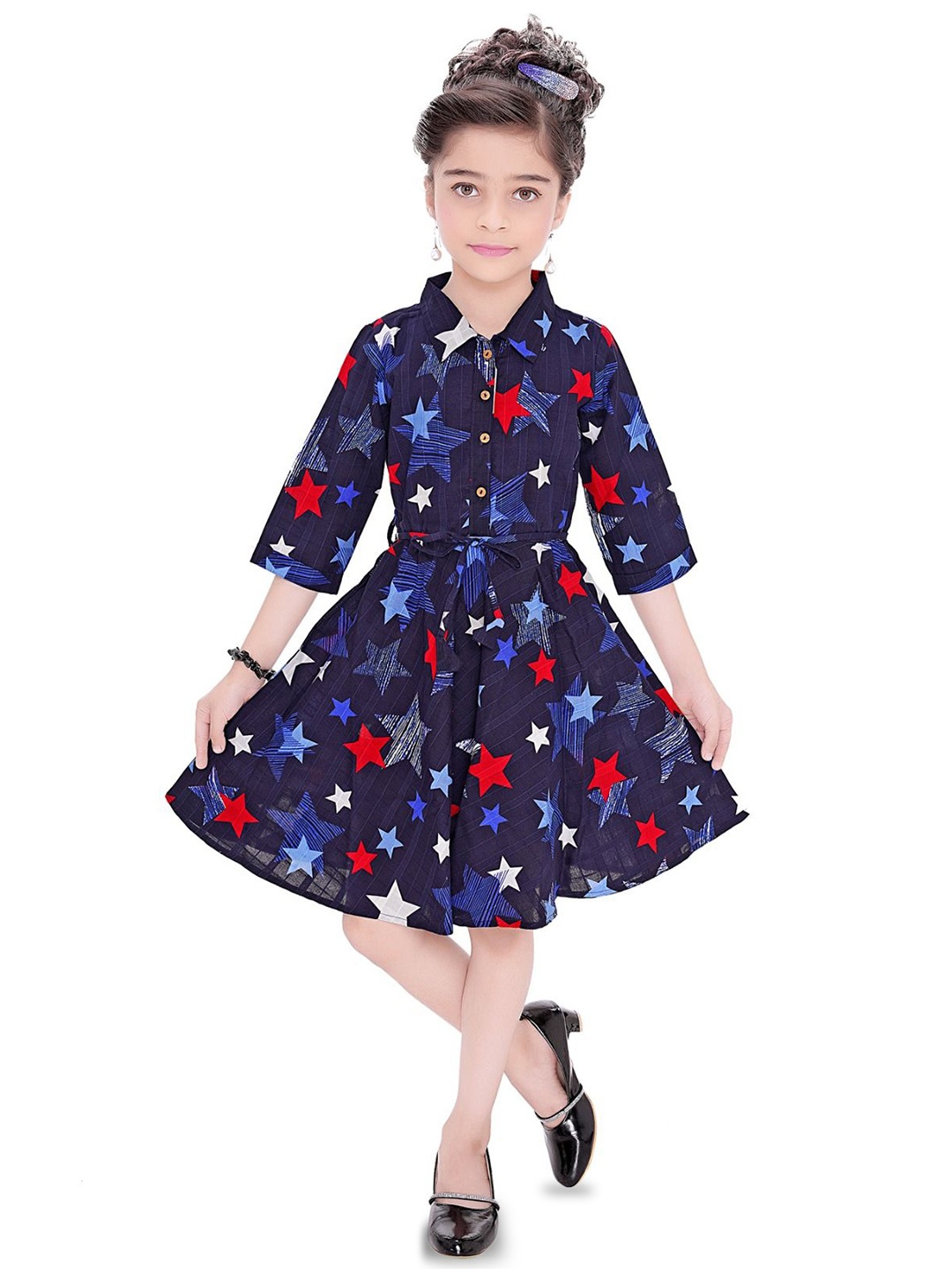 

ZACKBEE Floral Print Fit & Flare Dress, Blue