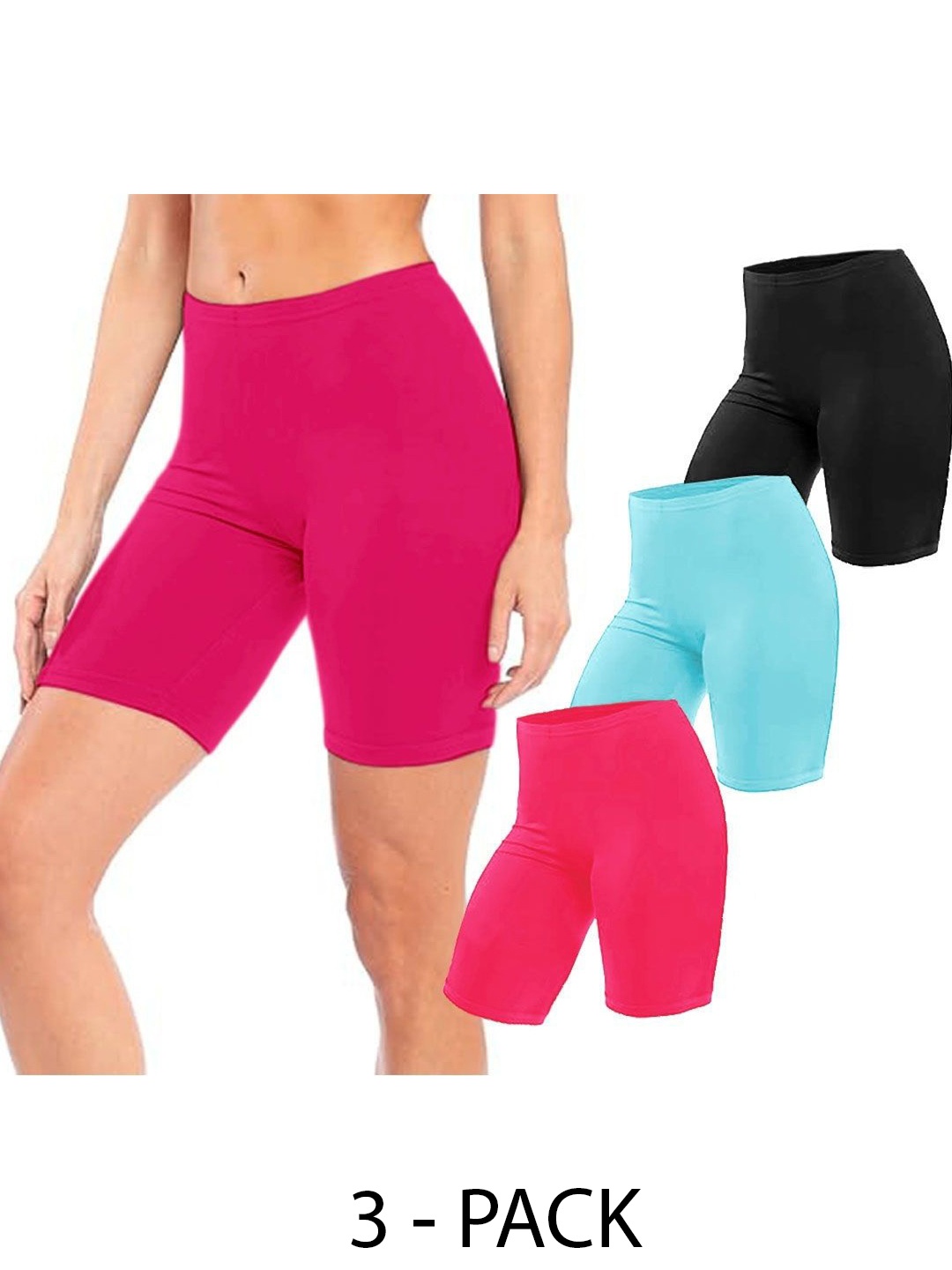 

Diving Deep Women Pack of 3 Boy Shorts Briefs, Pink