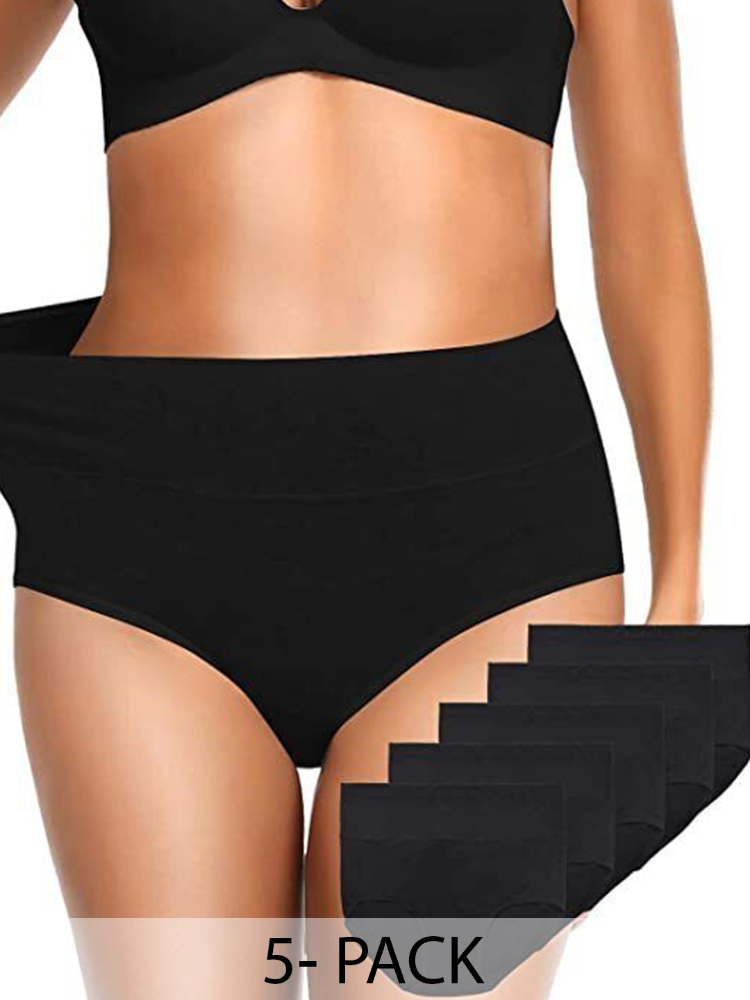 

Diving Deep Pack of 5 Hipster Briefs, Black