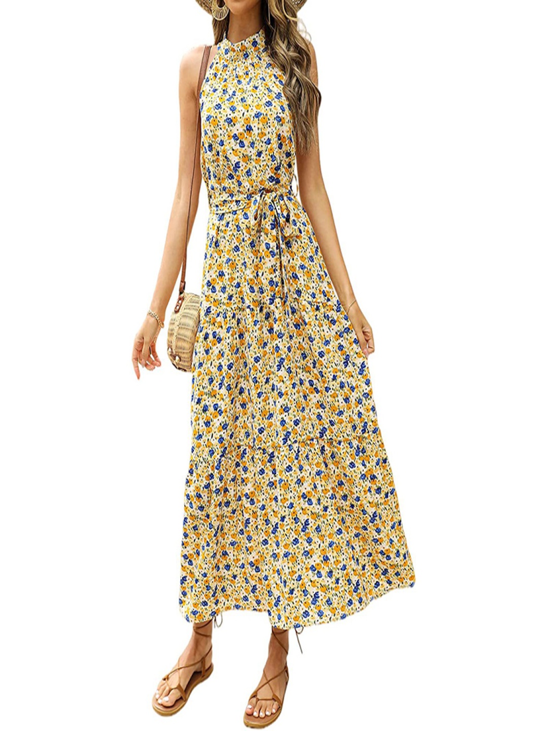 

StyleCast Floral Print Maxi Dress, Yellow