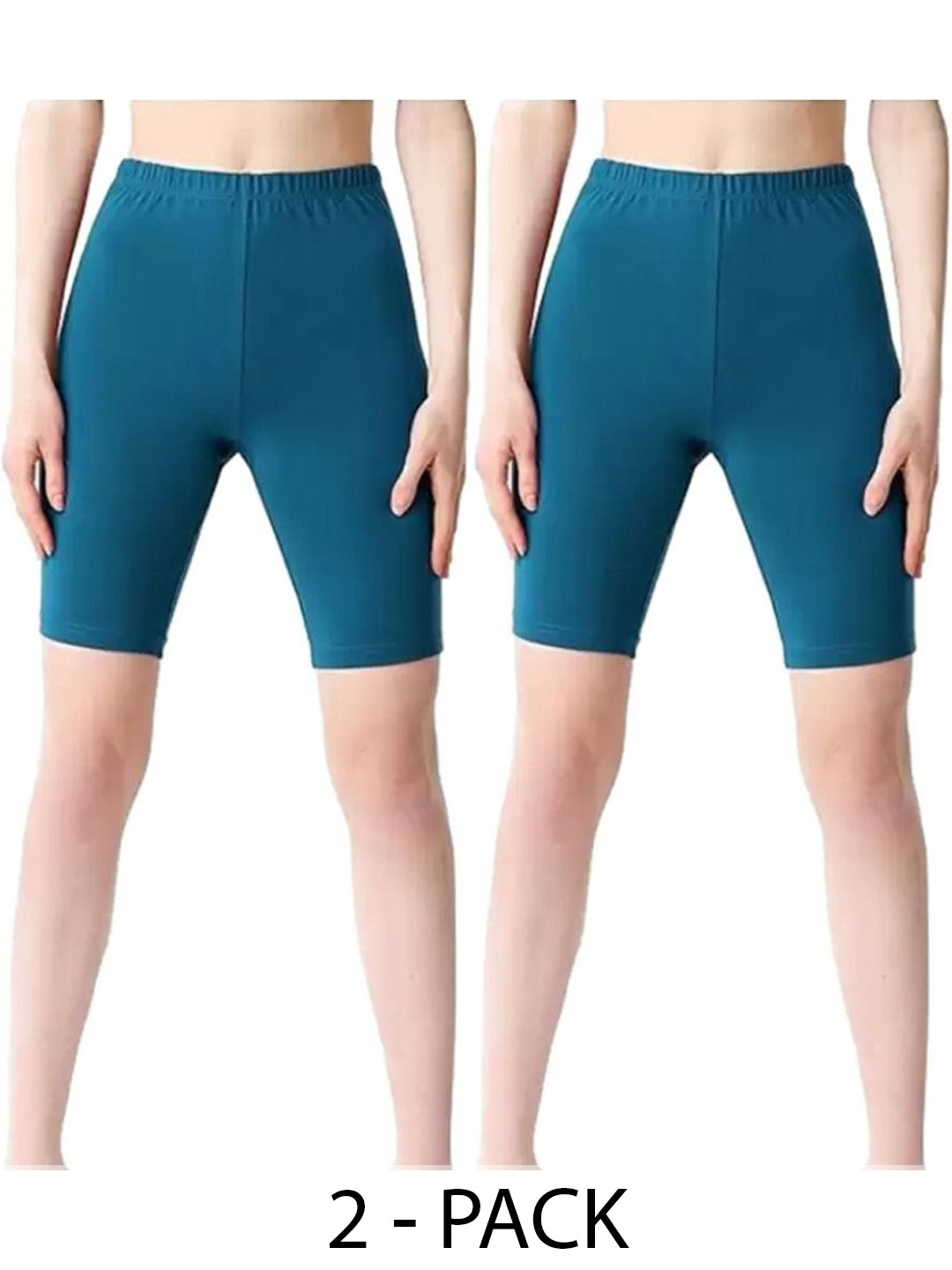 

Diving Deep Women Pack of 2 High-Rise Boy Shorts, Teal
