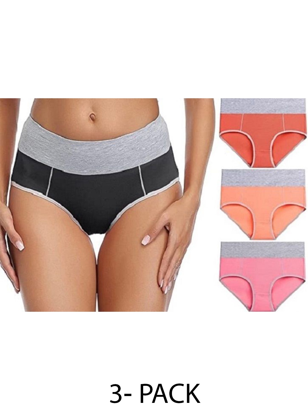 

Diving Deep Women Pack of 3 Cotton Hipster Briefs, Assorted