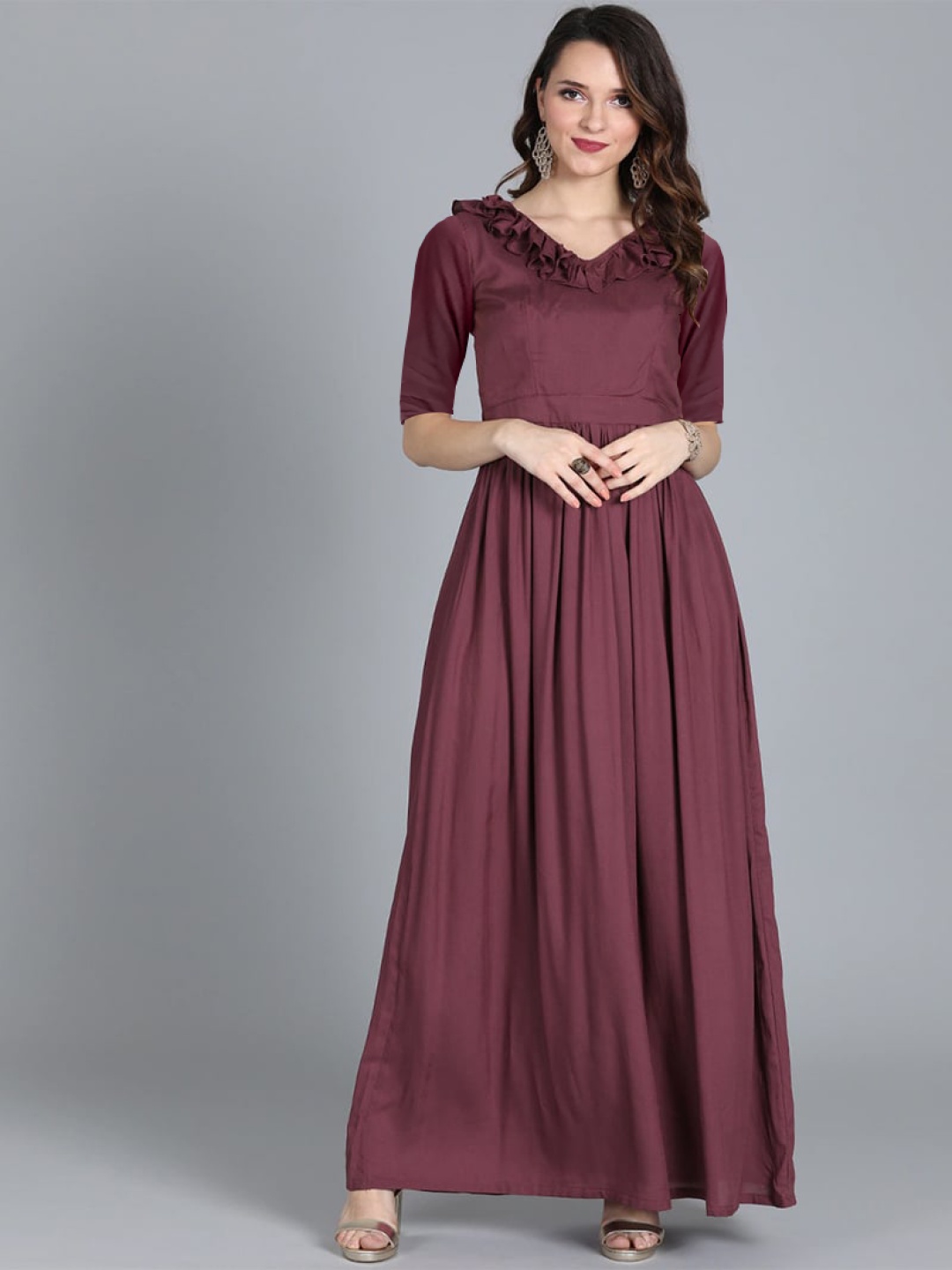 

Ethnovog Maxi Dress, Purple