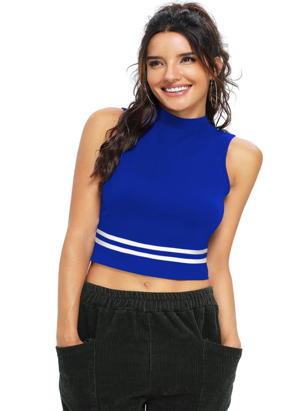 

Sitanjali Crop Top, Turquoise blue