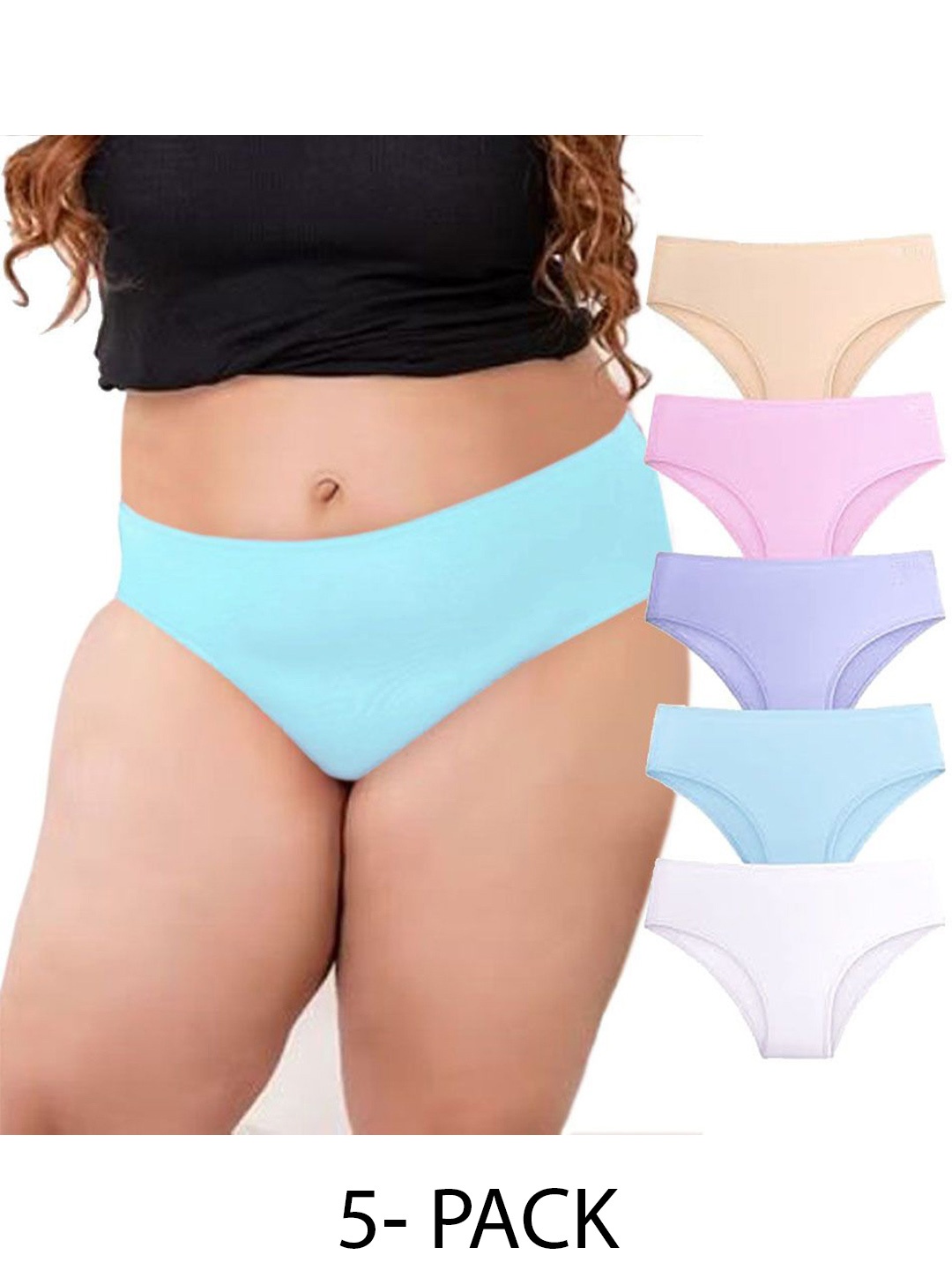 

Diving Deep Women Pack of 5 Cotton Hipster Briefs, Assorted