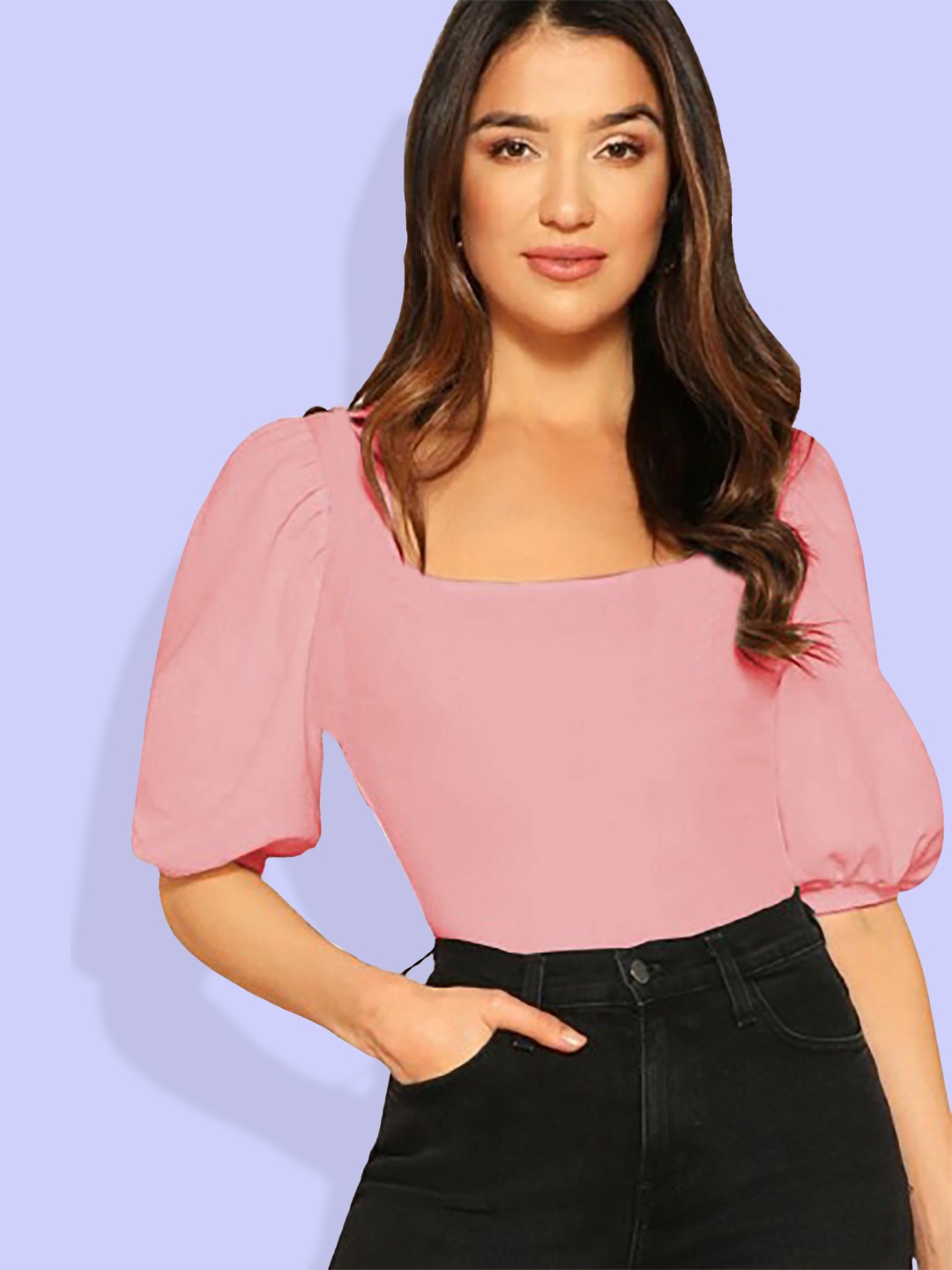 

Dream Beauty Fashion Puff Sleeve Top, Peach