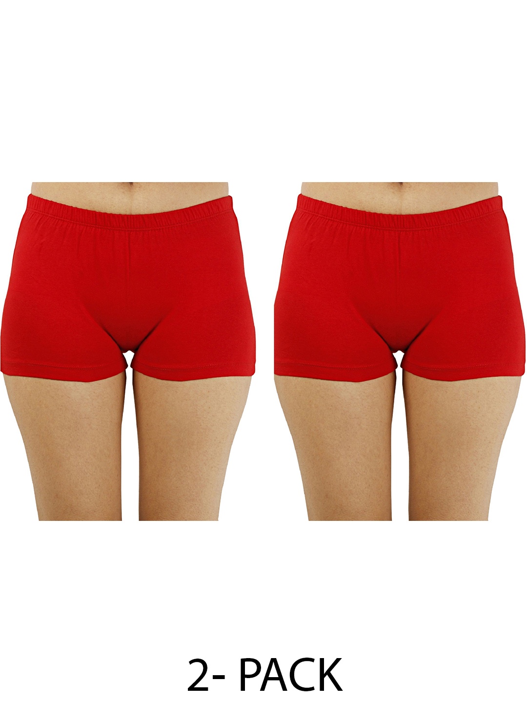 

Diving Deep Women Pack of 2 Cotton Boy Shorts Briefs, Red