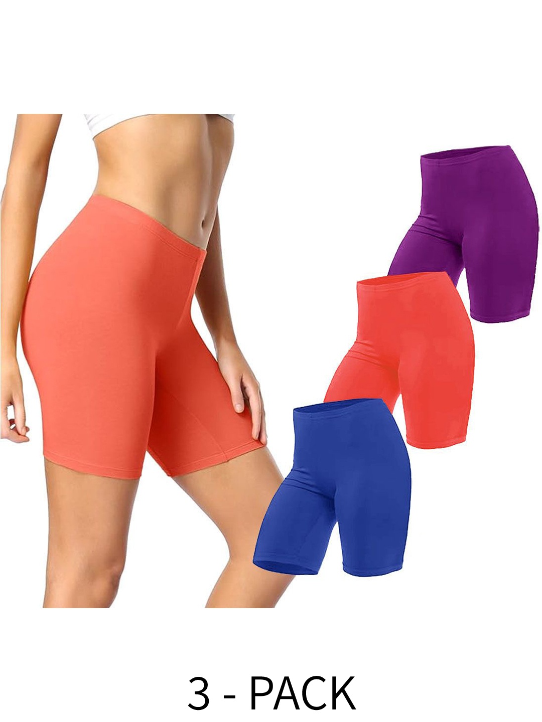 

Diving Deep Women Pack of 3 Cotton Assorted Boy Shorts Briefs