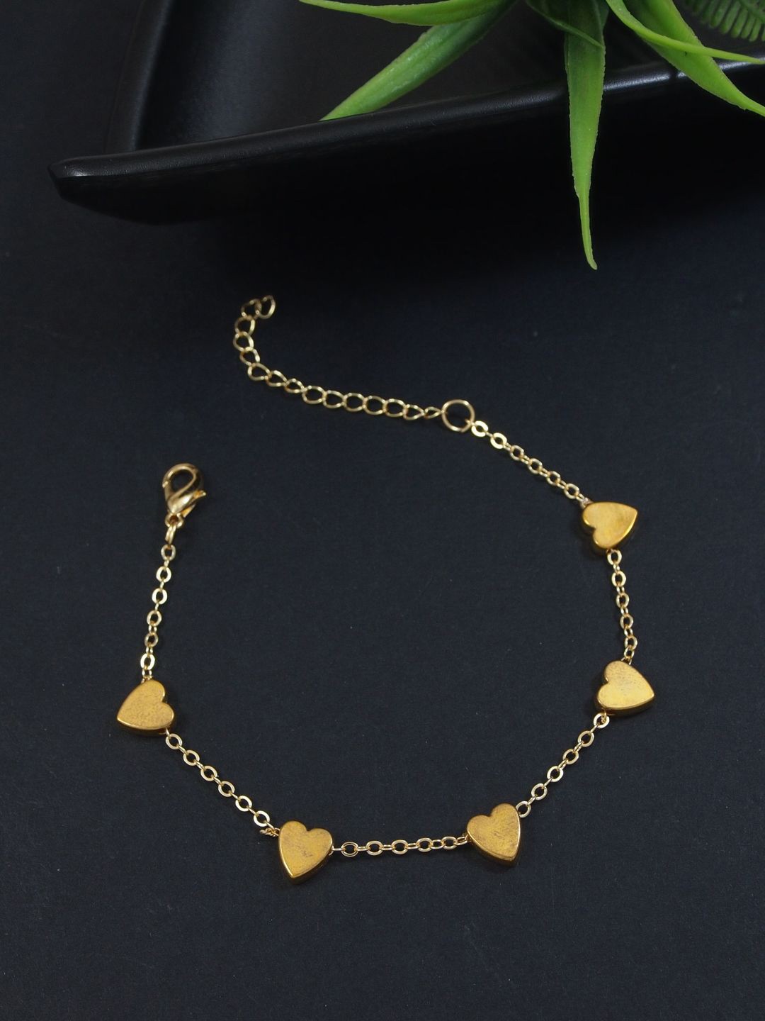 

V FASHION JEWELLERY Women Gold-Plated Link Bracelet