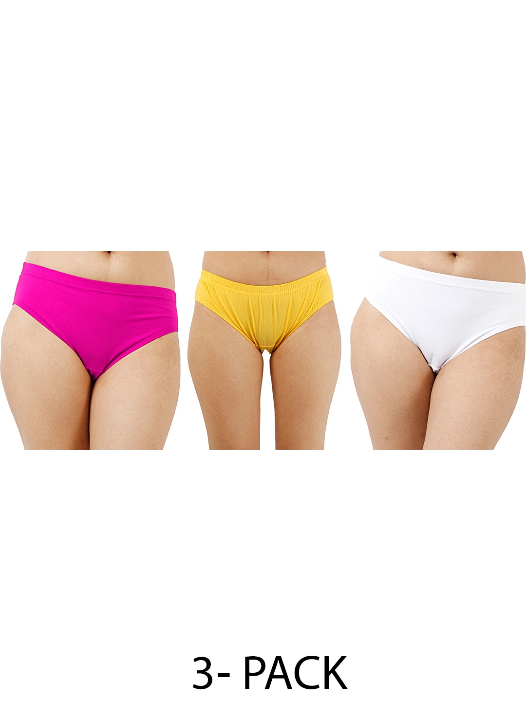 

Diving Deep Women Pack Of 3 Cotton Hipster Briefs, White