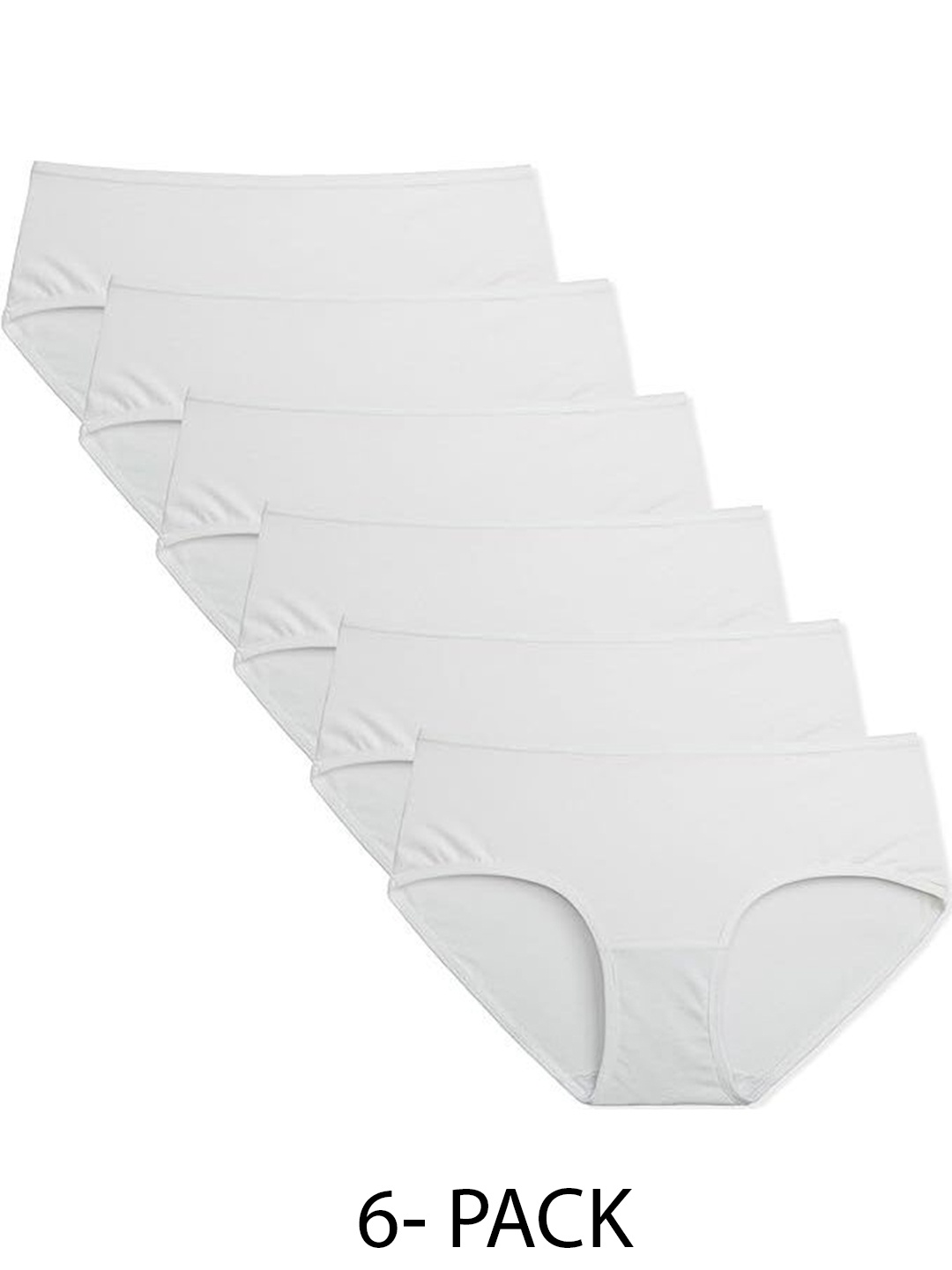 

Diving Deep Pack of 6 Hipster Briefs, White