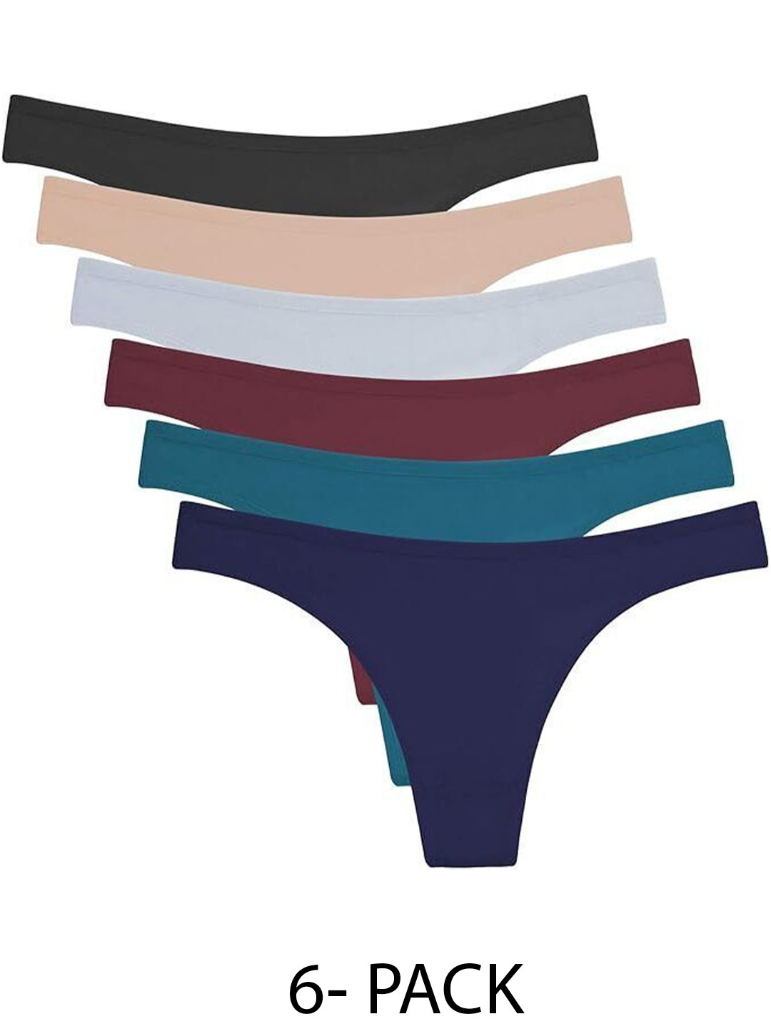 

Diving Deep Pack of 6 Thongs Briefs, Multi