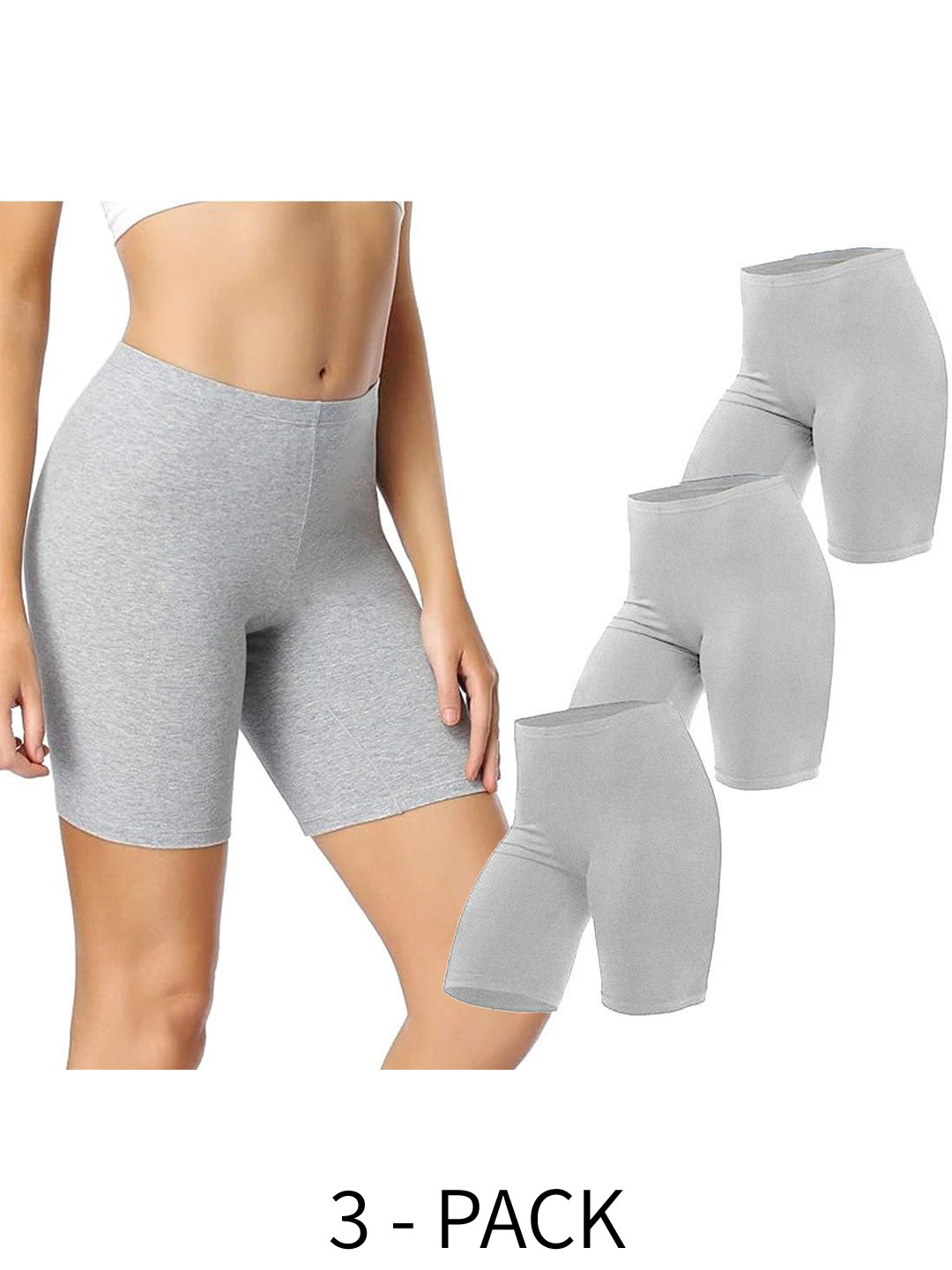 

Diving Deep Women Pack of 3 Boy Shorts Briefs, Grey
