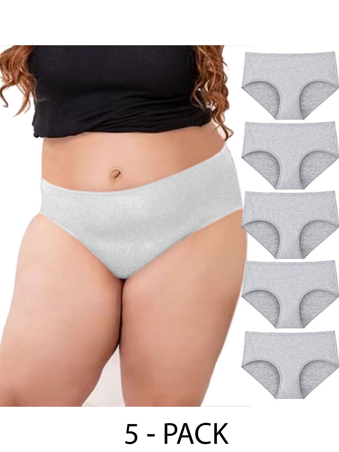 

Diving Deep Pack of 5 Hipster Briefs, Grey