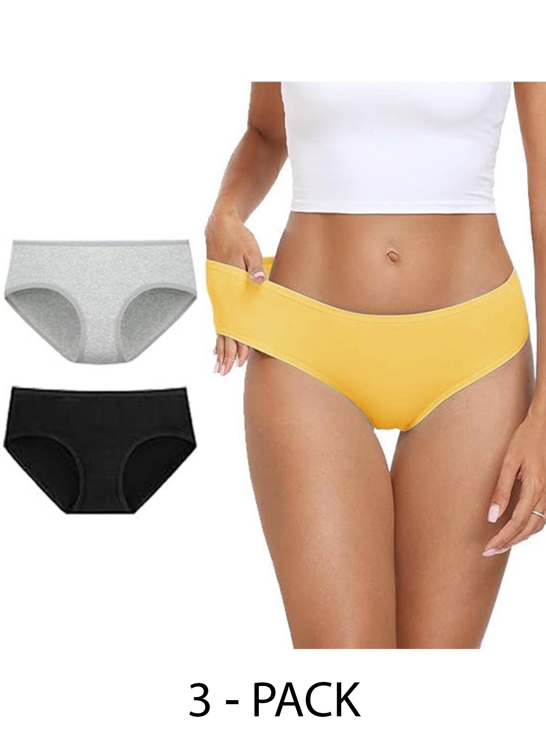 

Diving Deep Pack of 3 Hipster Briefs, Yellow