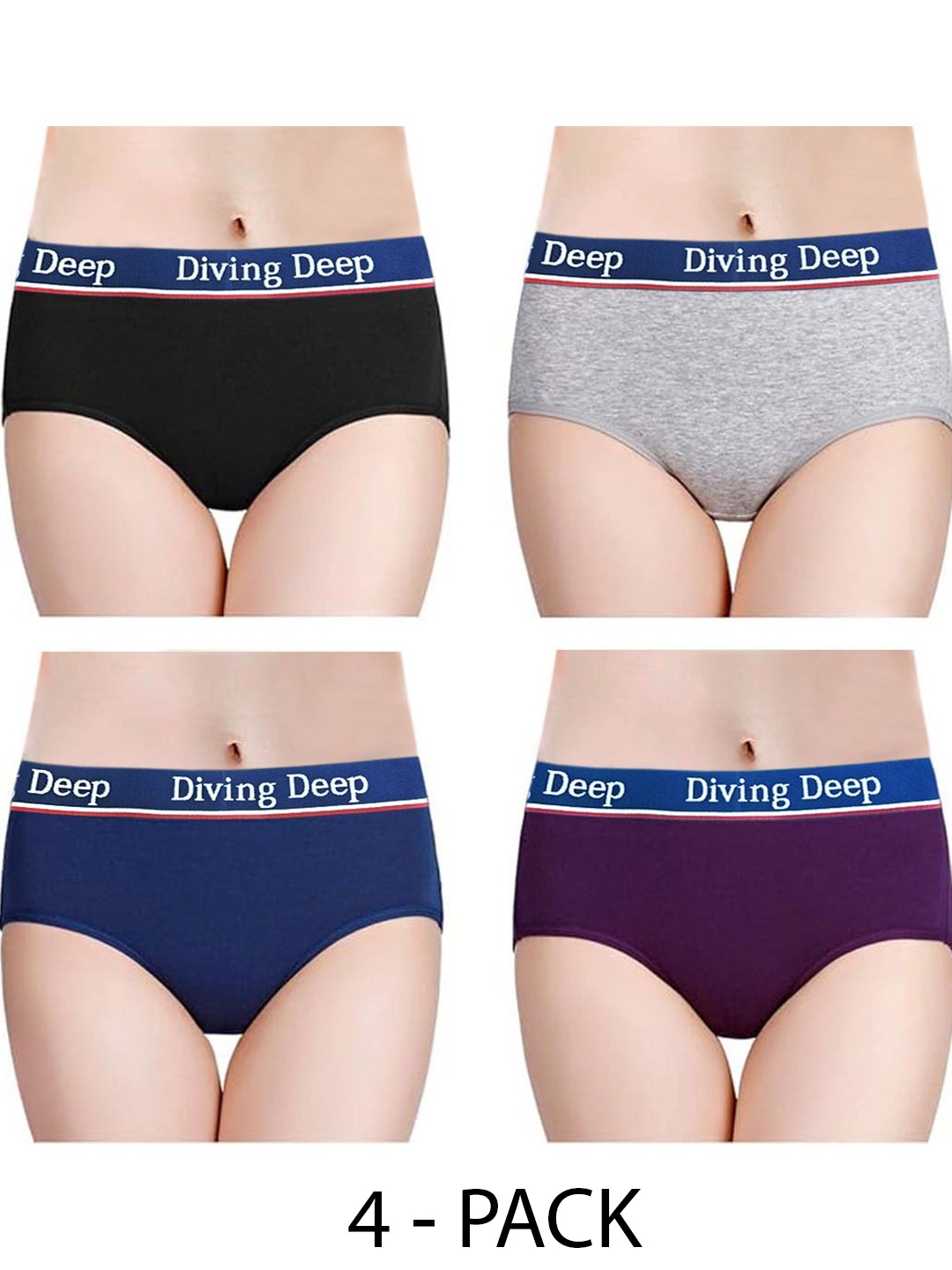 

Diving Deep Pack of 4 Hipster Briefs, Multi