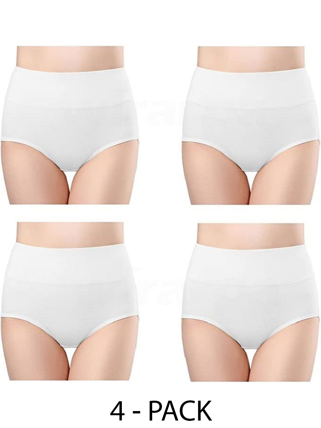

Diving Deep Women Pack of 4 Cotton Hipster Briefs, White