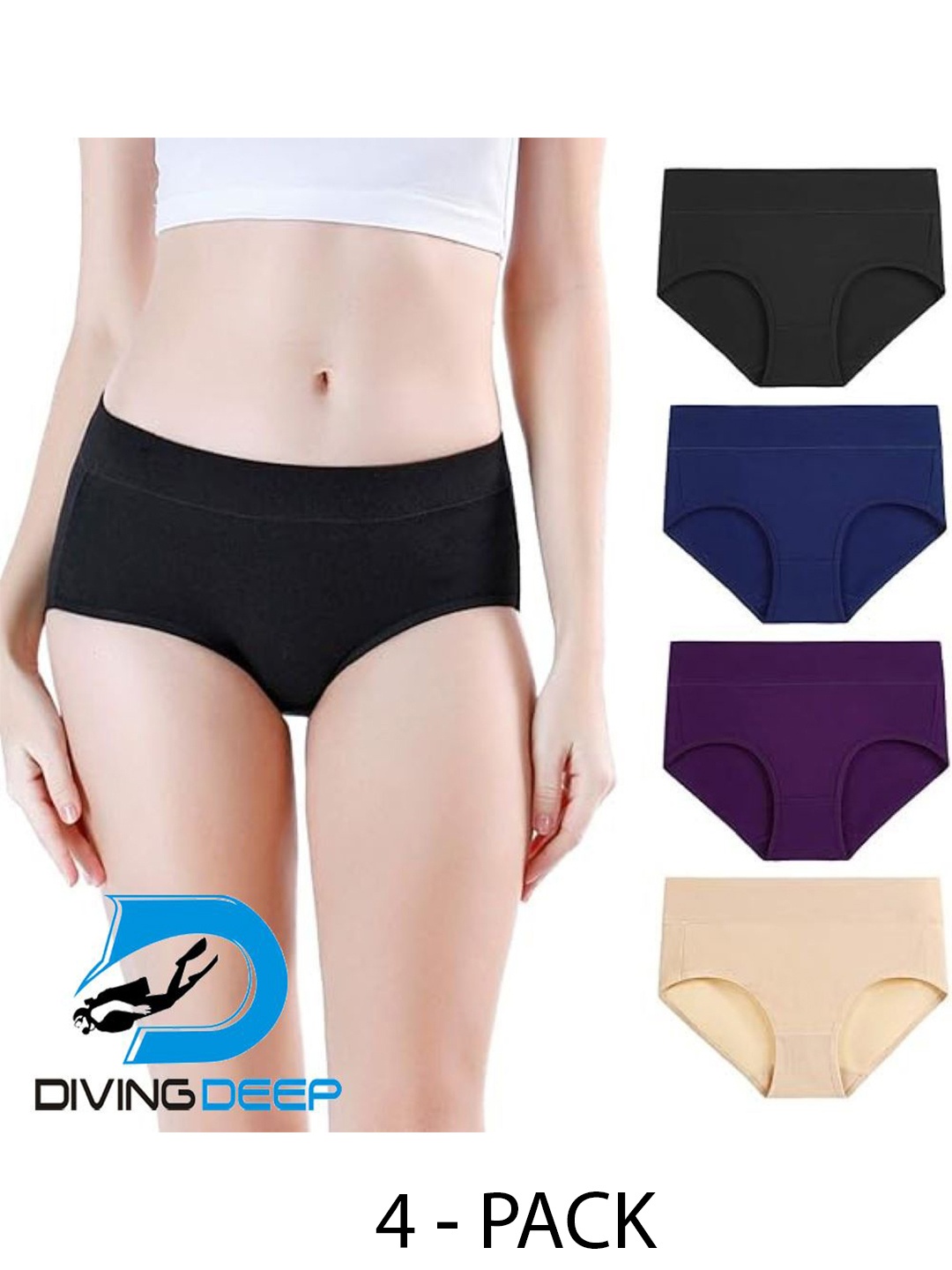 

Diving Deep Pack of 4 Hipster Briefs, Multi