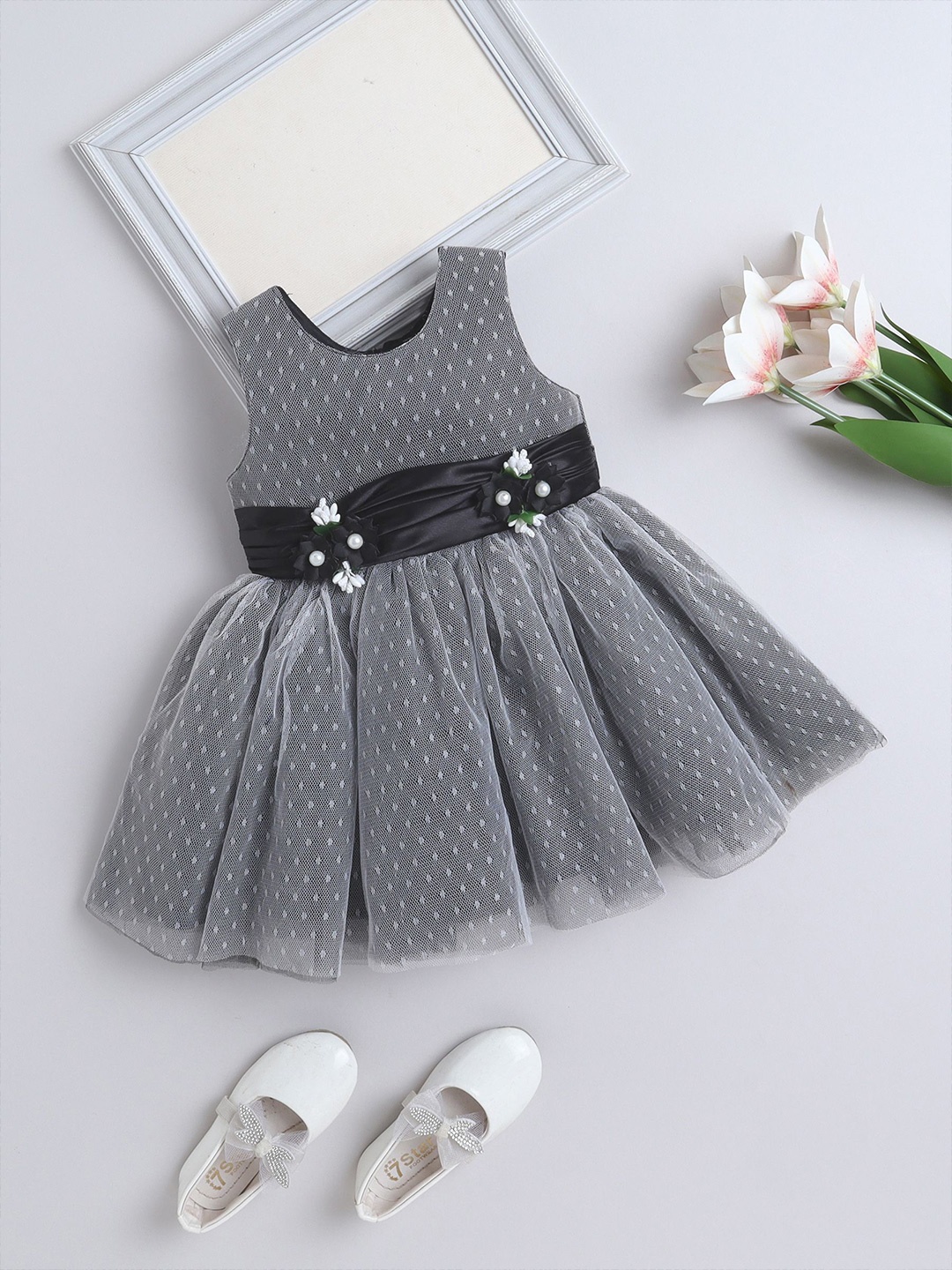

The Magic Wand Polka Dot Print Fit & Flare Dress, Black