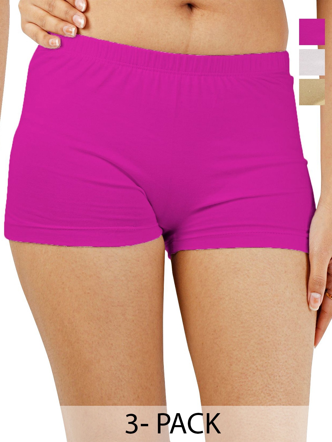 

Diving Deep Pack of 3 Boy Shorts Briefs, Beige