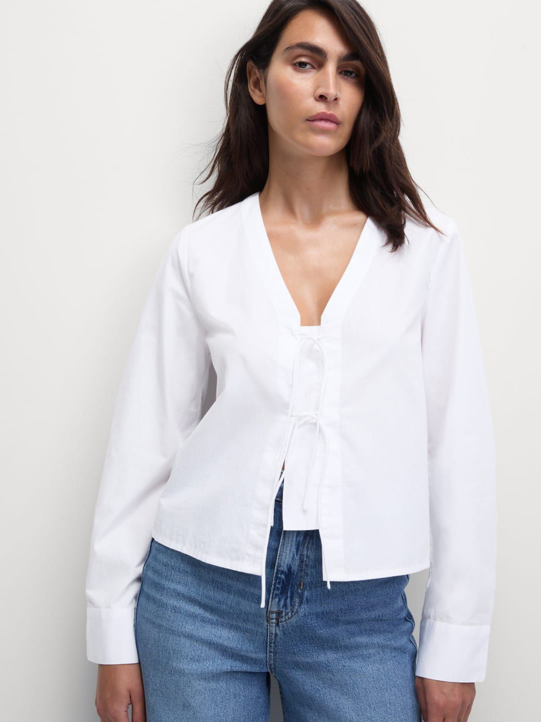 

Marks & Spencer Cotton Shirt Style Top, White