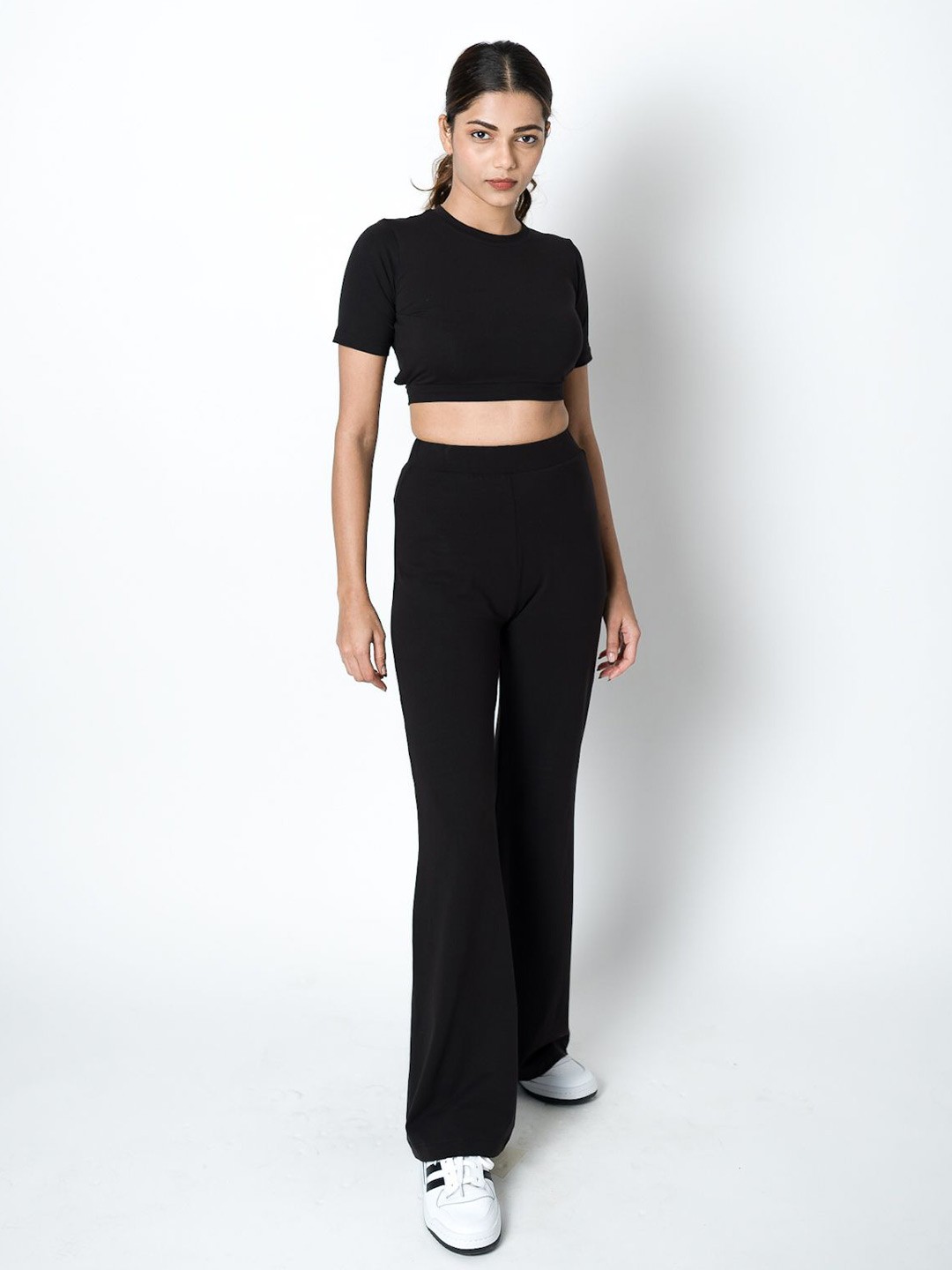 

HOP HEAD Cotton Crop Top, Black