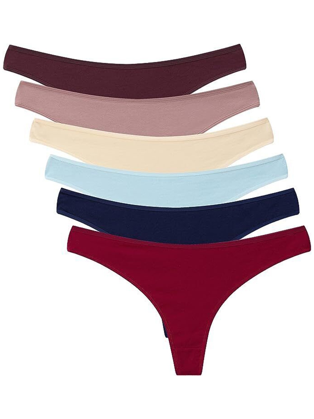 

Diving Deep Pack of 6 Thongs Briefs, Multi