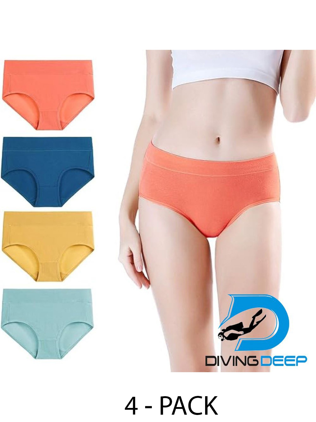 

Diving Deep Pack of 4 Hipster Briefs, Multi