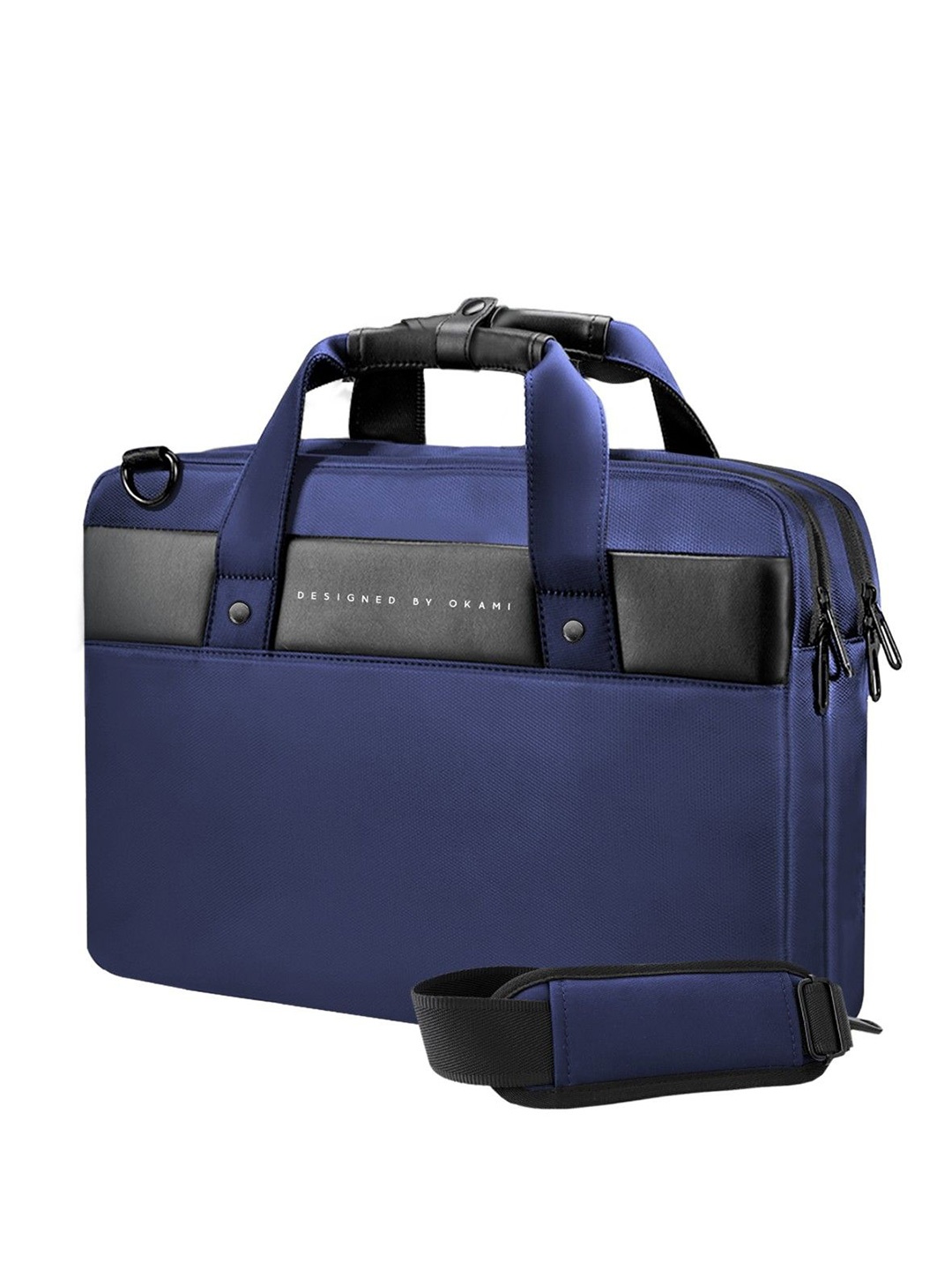

OKAMI Men Textured Formal Messenger Bag, Blue