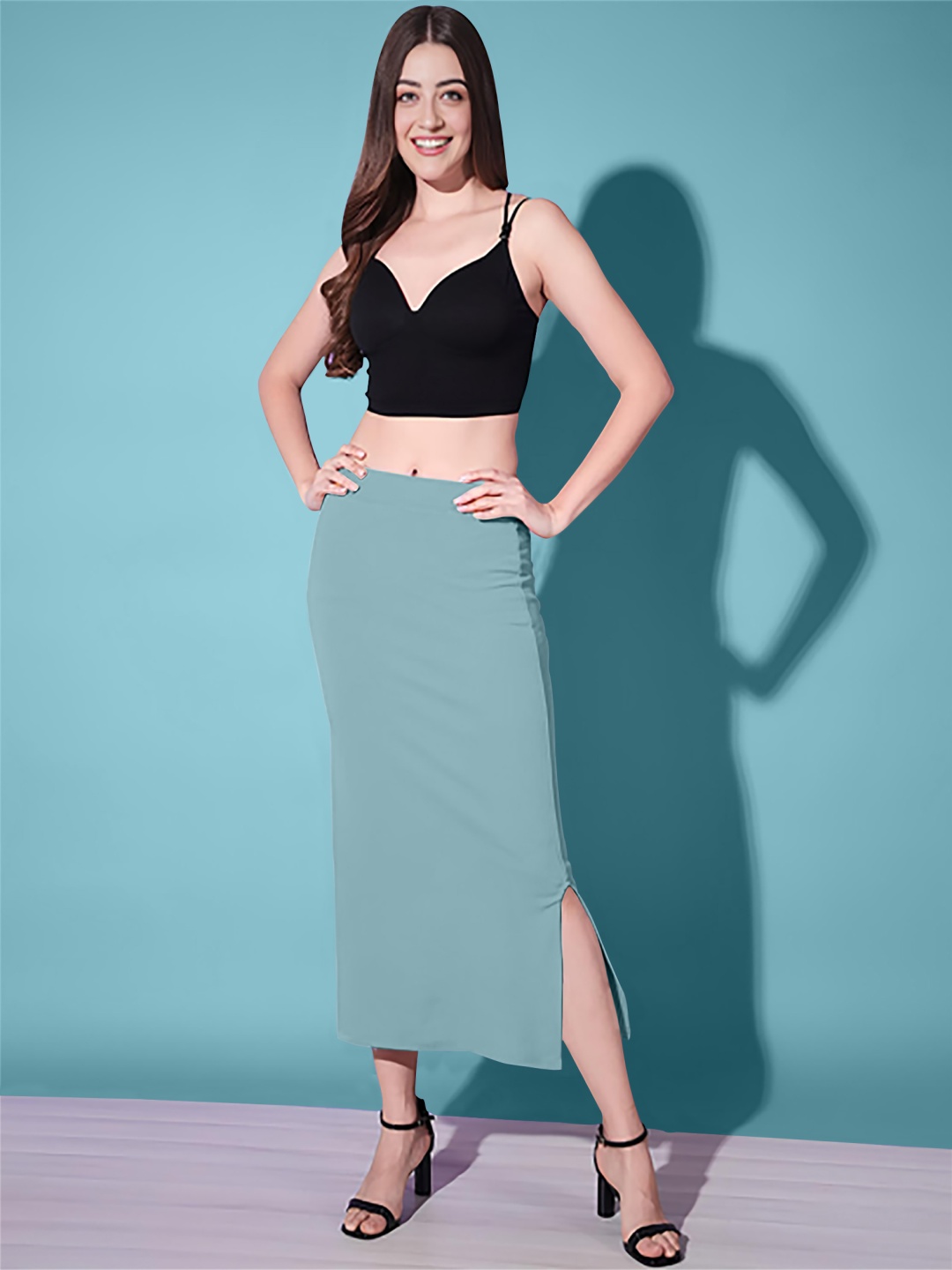 

Dream Beauty Fashion Women Straight Midi Skirts, Turquoise blue