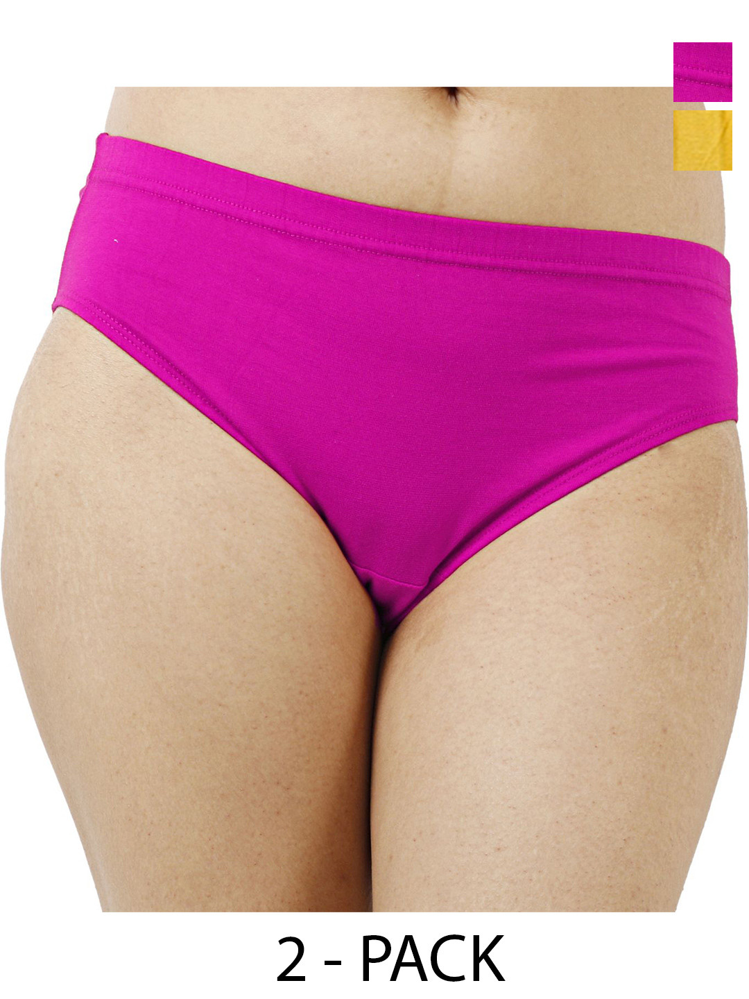 

Diving Deep Women Pack of 2 Mid-Rise Cotton Hipster Briefs, Pink