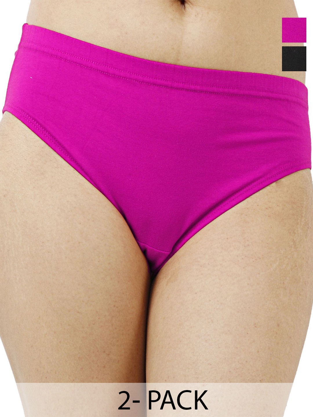 

Diving Deep Women Plus size Pack of 2 Hipster Briefs, Assorted