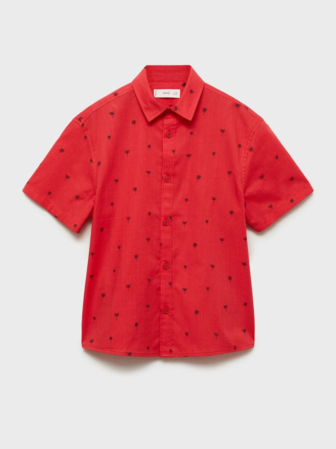 

Mango Kids Boys Floral Pure Cotton Casual Shirt, Red