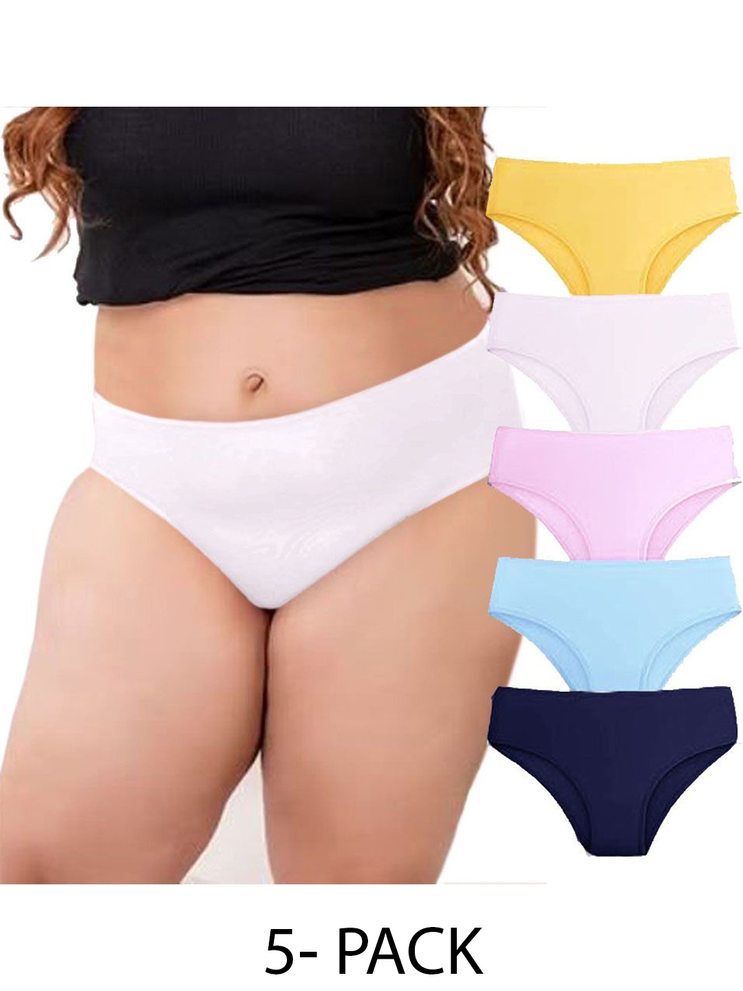 

Diving Deep Women Pack of 5 Cotton Hipster Briefs, Assorted