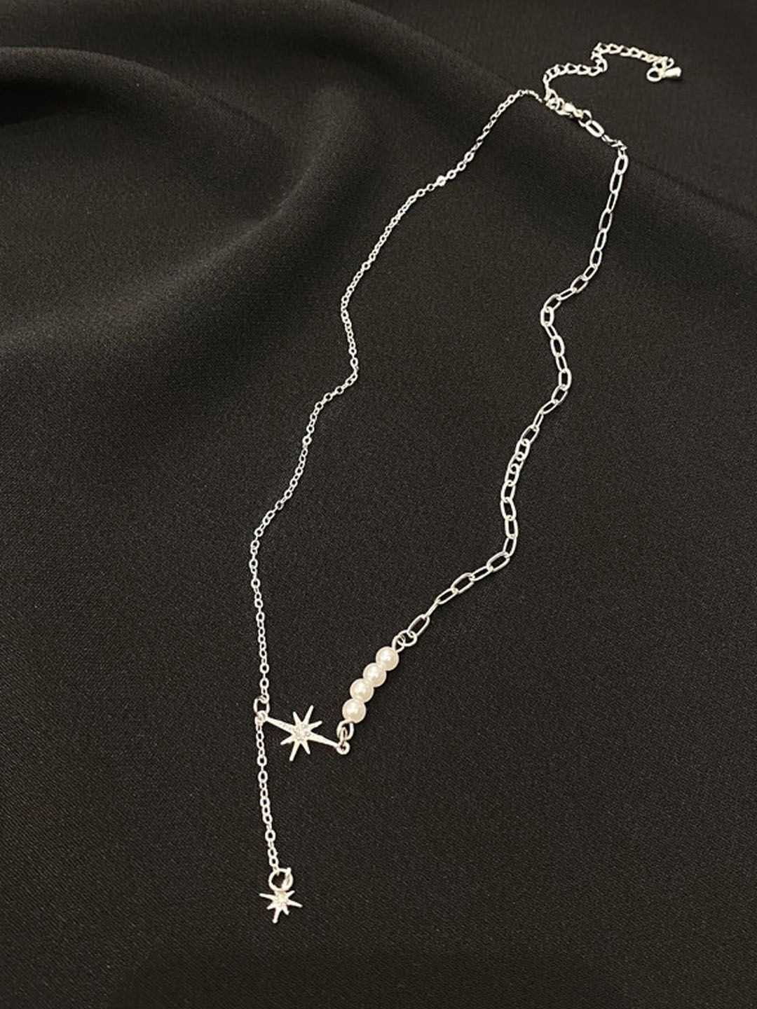 

StyleCast Elegant Silver-Toned Minimal Beaded Chain