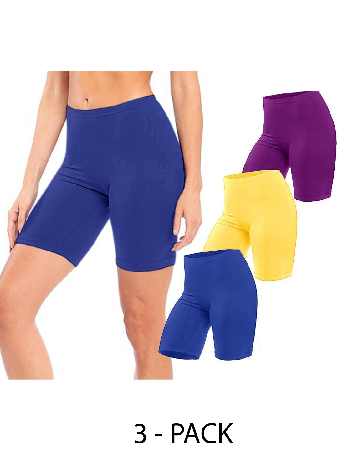 

Diving Deep Women Plus Size Pack of 3 Cotton Boy Shorts Briefs, Assorted