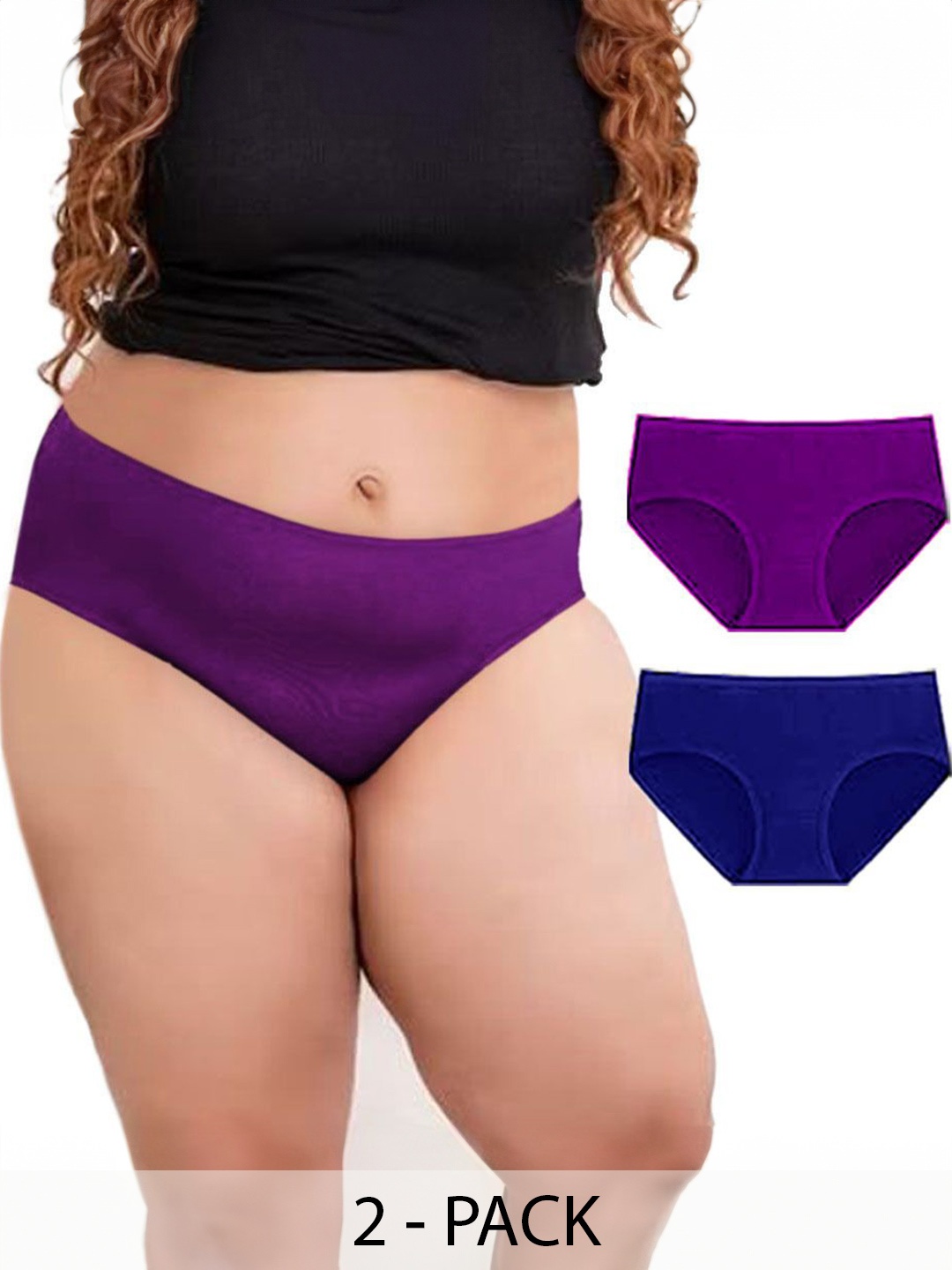 

Diving Deep Women Pack of 2 Hipster Briefs, Violet