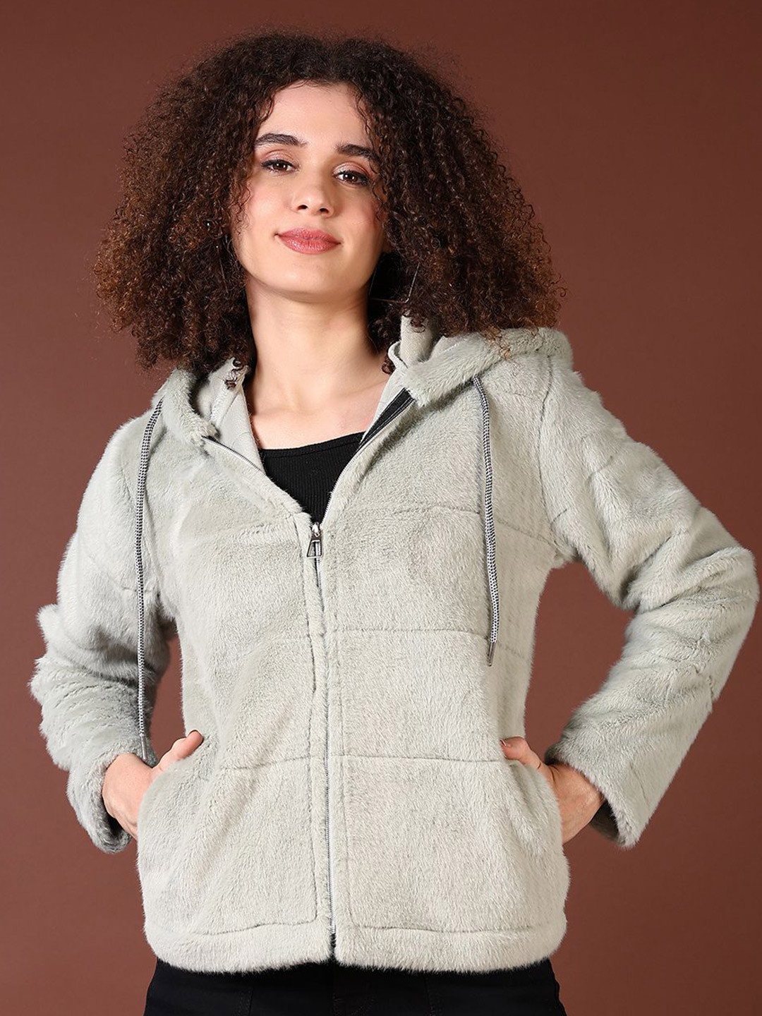 

V-Mart Women Hooded Sweatshirt, Green