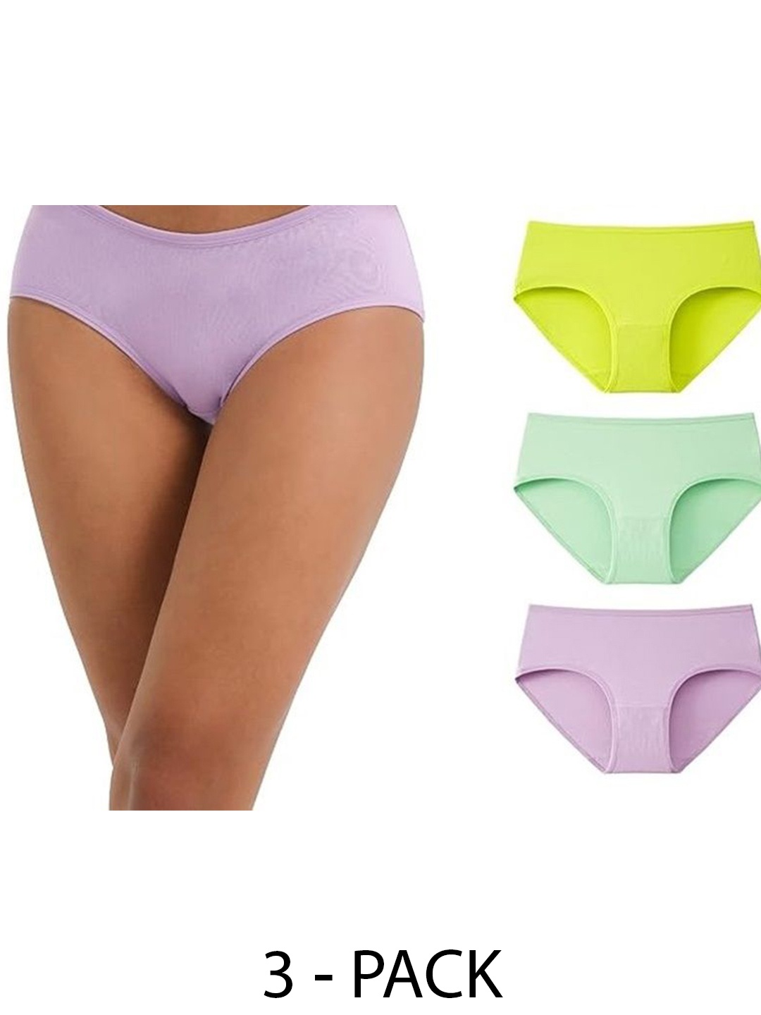 

Diving Deep Women Pack of 3 Cotton Hipster Briefs, Assorted
