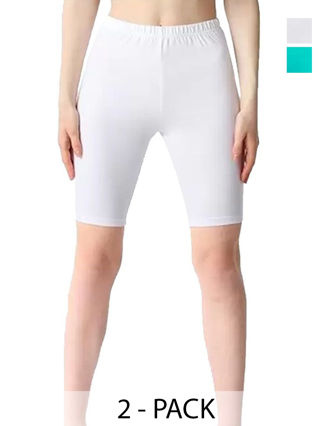 

Diving Deep Women Pack of 2 Cotton Boy Shorts Briefs, White