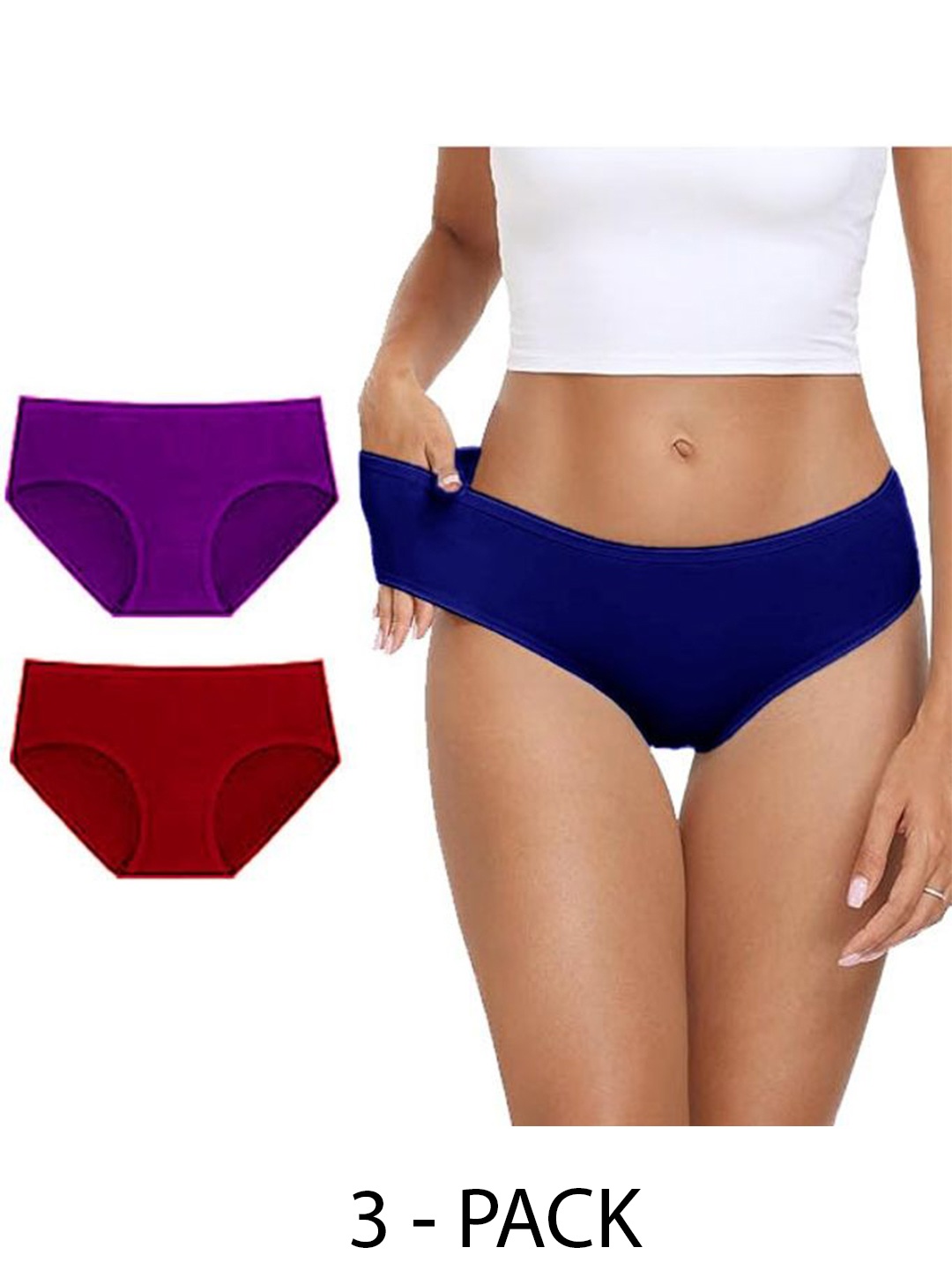 

Diving Deep Women Pack of 3 Assorted Hipster Briefs