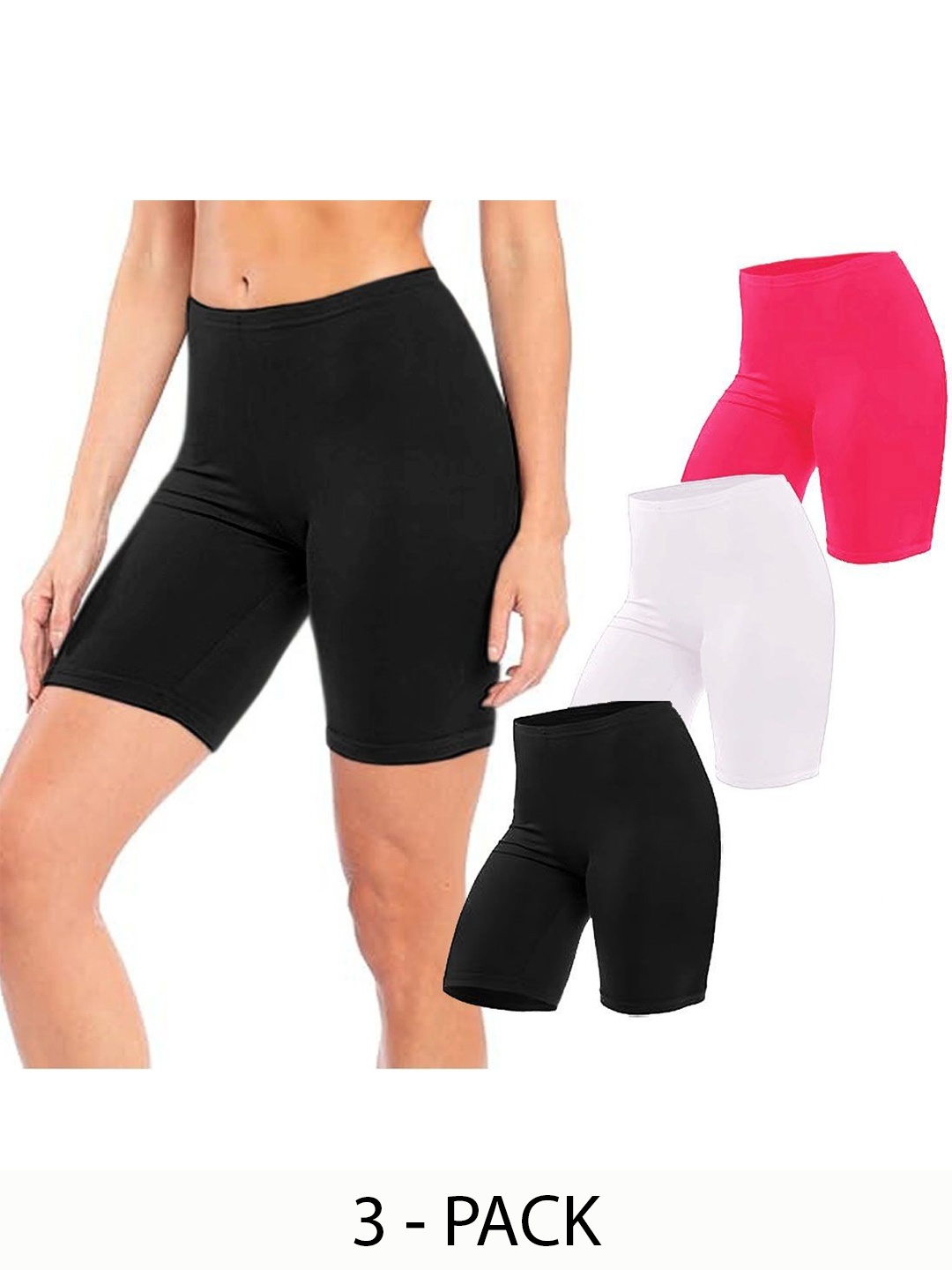

Diving Deep Women Plus Size Pack of 3 Cotton Boy Shorts Briefs, Assorted