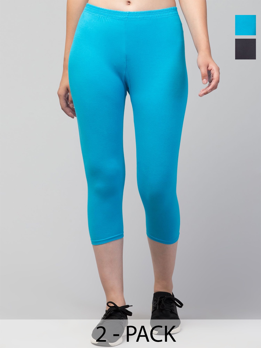

ULLAS Women Skinny Fit Capris, Grey
