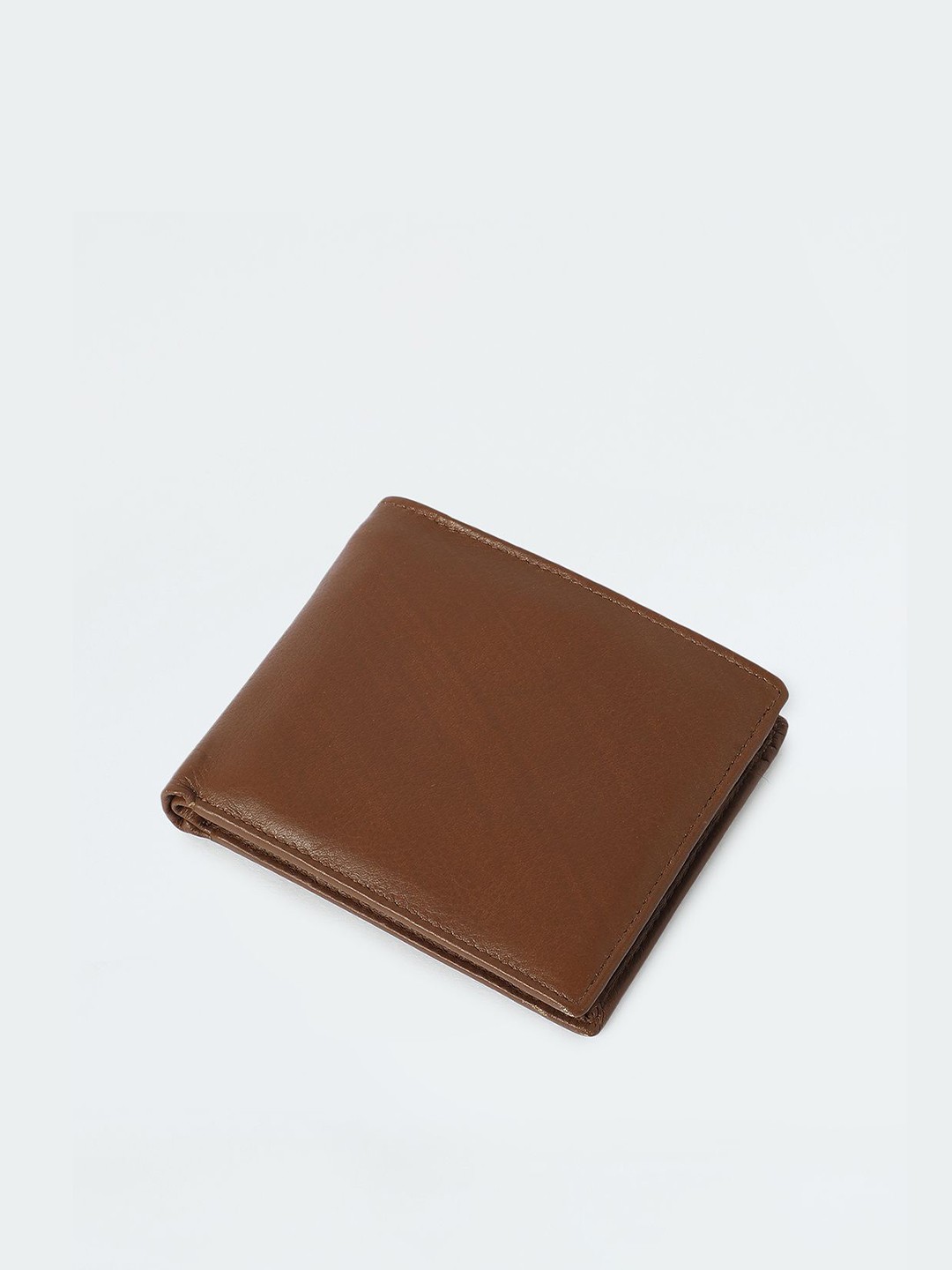 

max Men Leather Two Fold Wallet, Brown