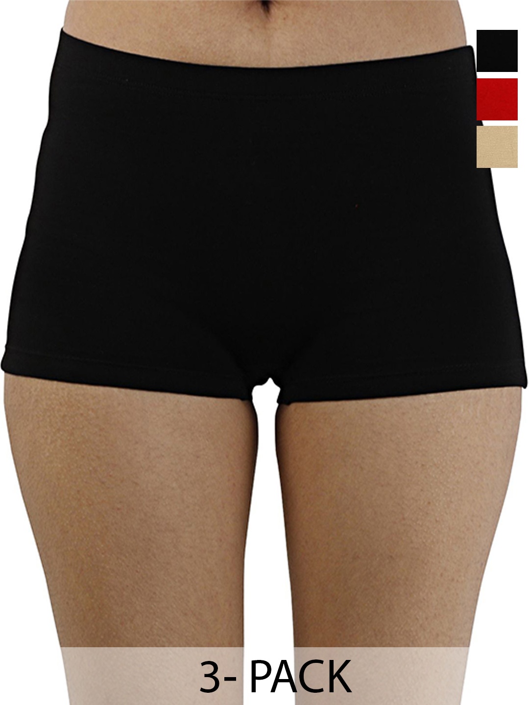 

Diving Deep Pack of 3 Boy Shorts Briefs, Black
